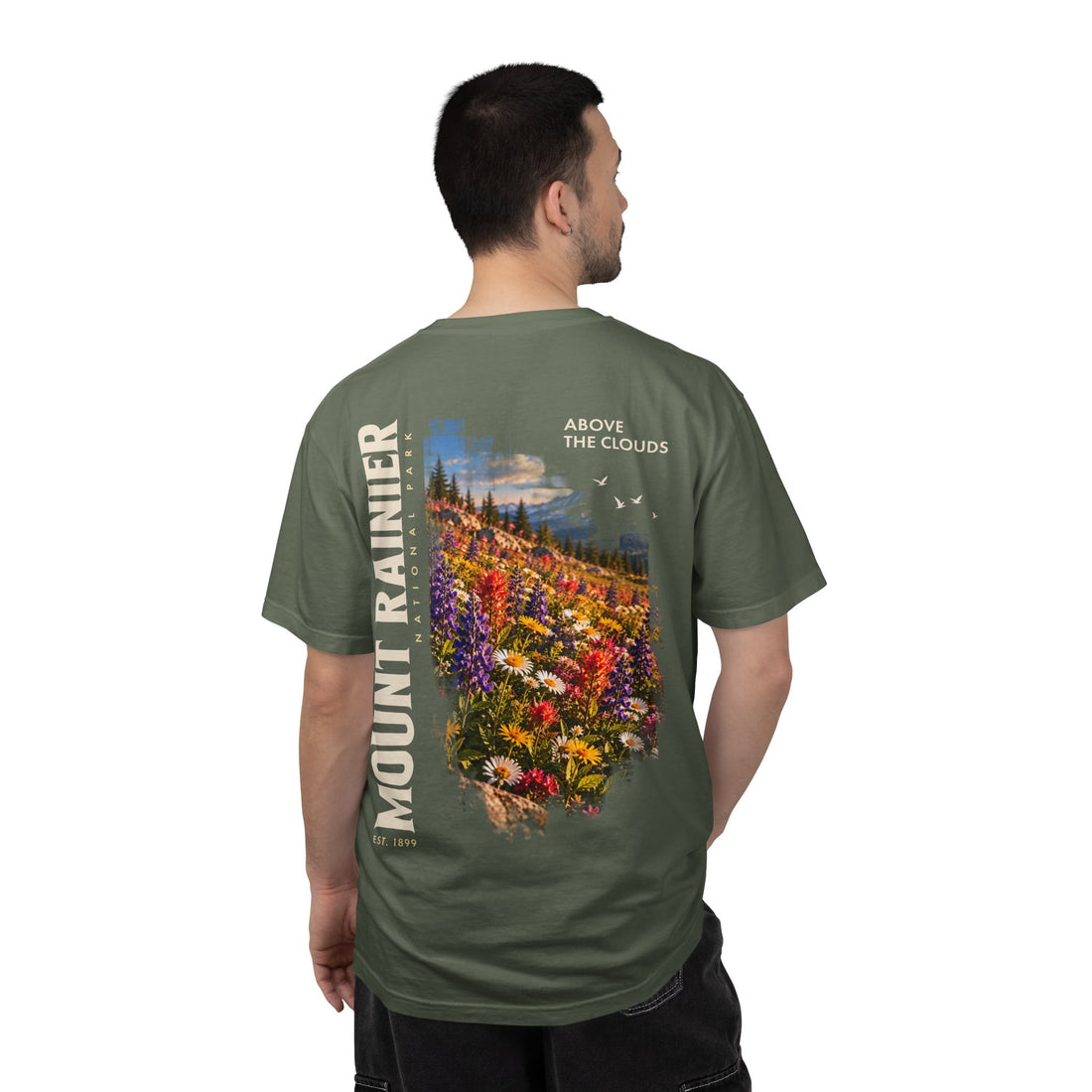 Mount Rainier National Park – Wildflower Meadow Graphic T-Shirt