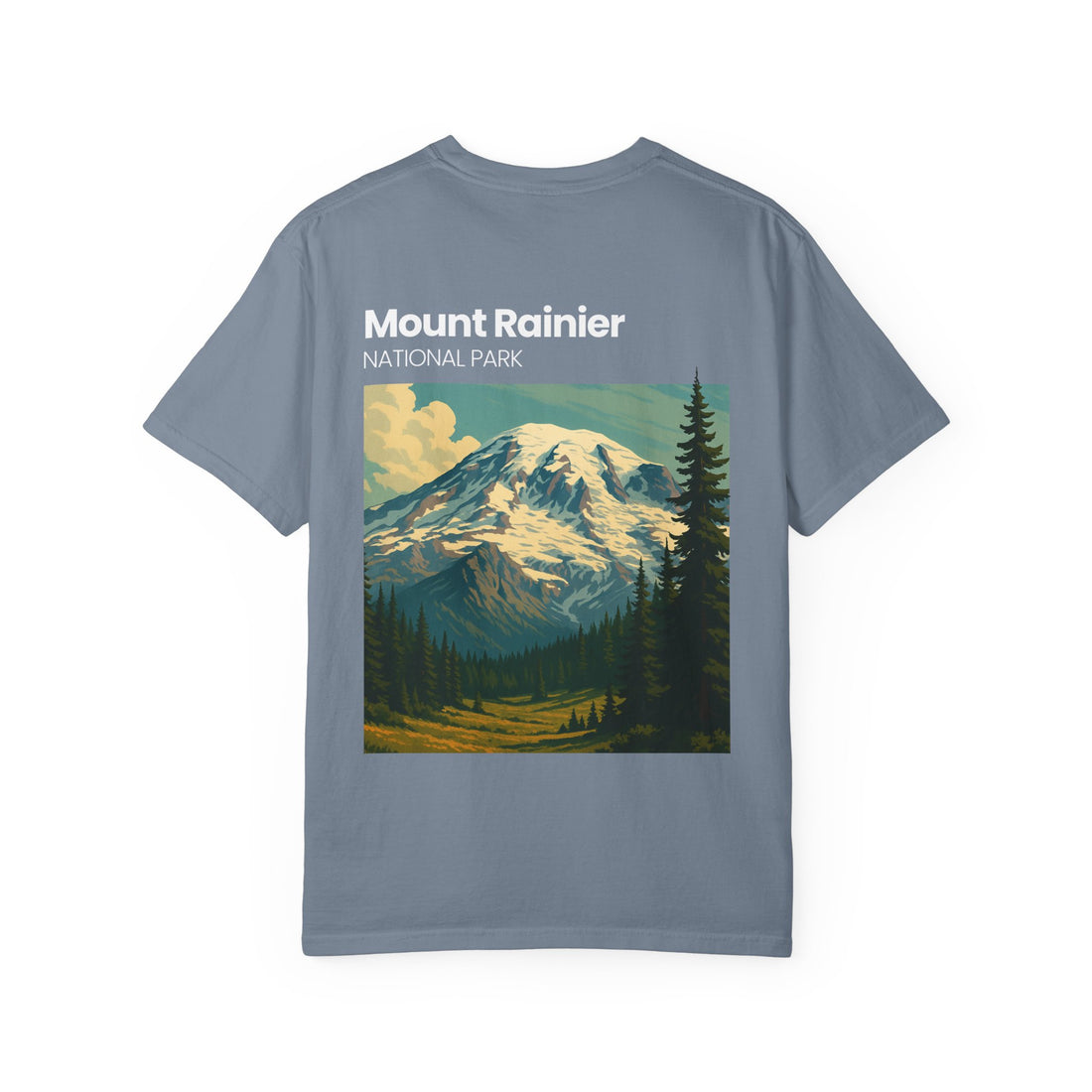 Mount Rainier National Park Poster T-Shirt | Vintage Landscape Graphic