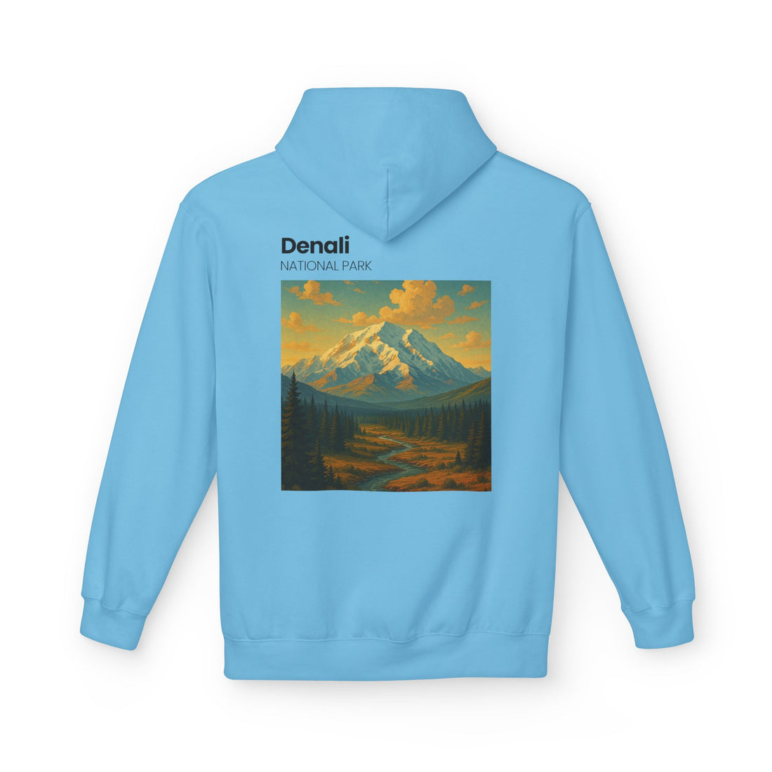 Mini Sunset Surf Patch Hoodie | Palm Tree Beach Graphic, White Chest Print