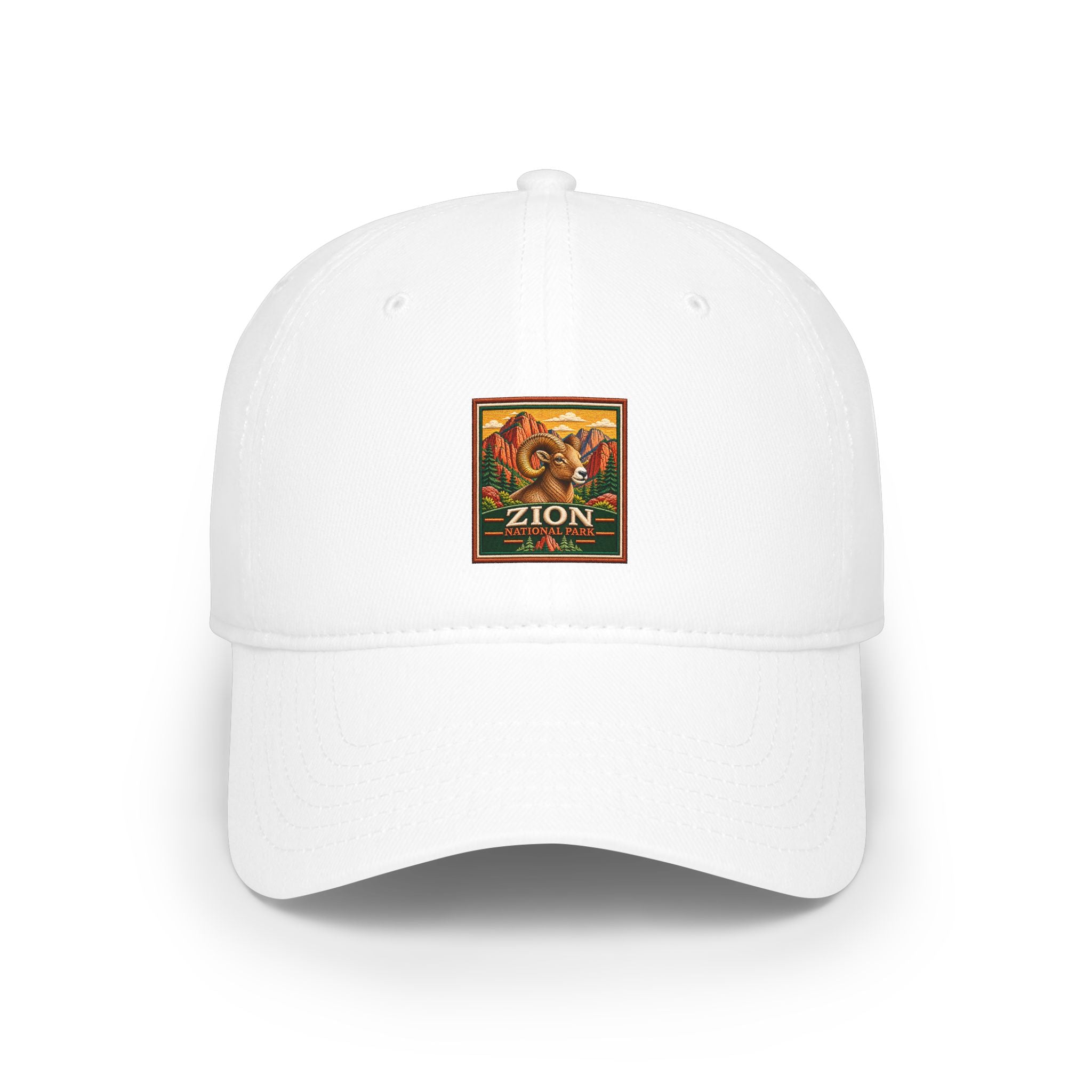 Bighorn Sheep Zion National Park Vintage Graphic Cap square logo