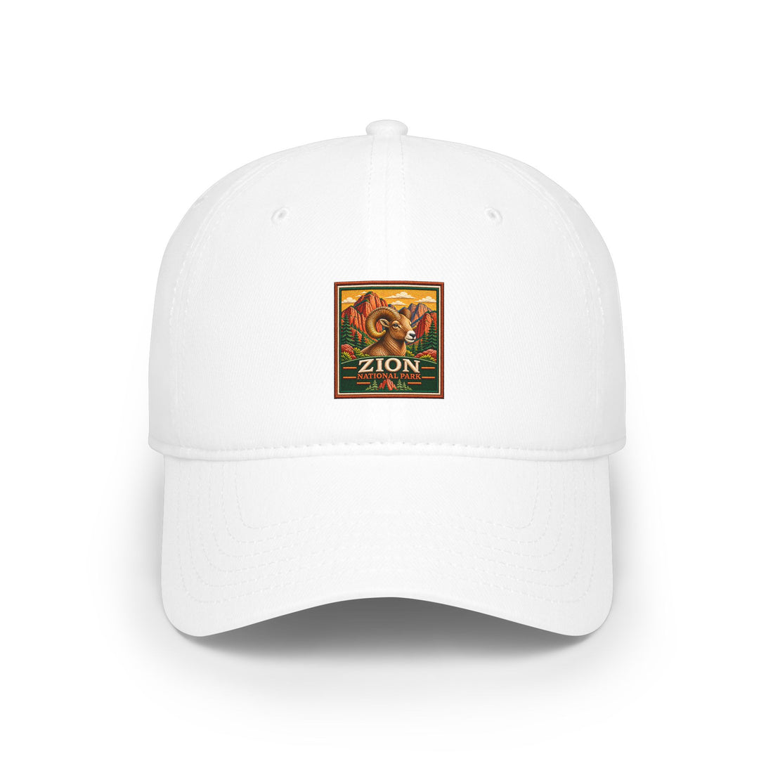 Bighorn Sheep Zion National Park Vintage Graphic Cap square logo