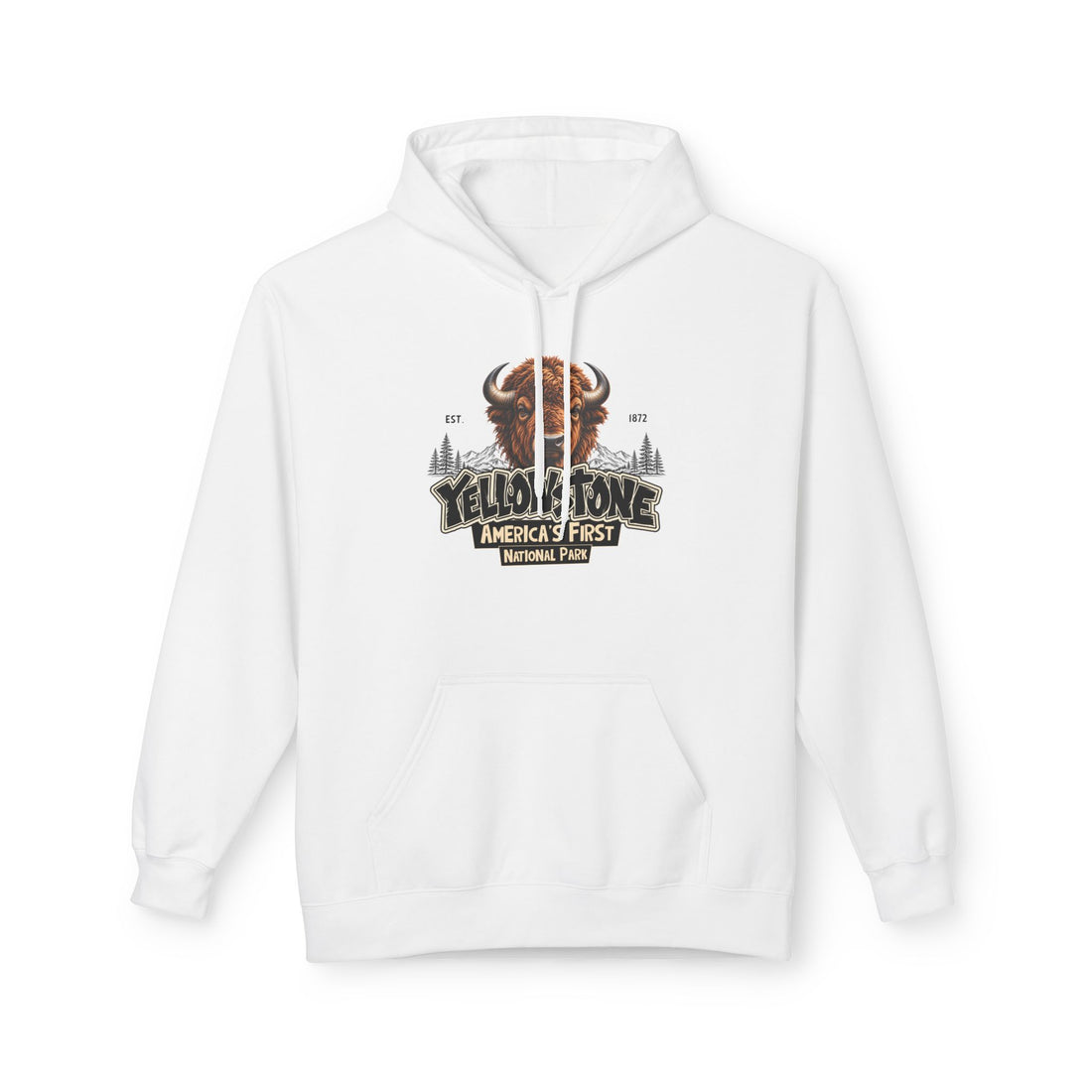 Yellowstone Bison – Where the Wild Still Roams Hoodie Model2
