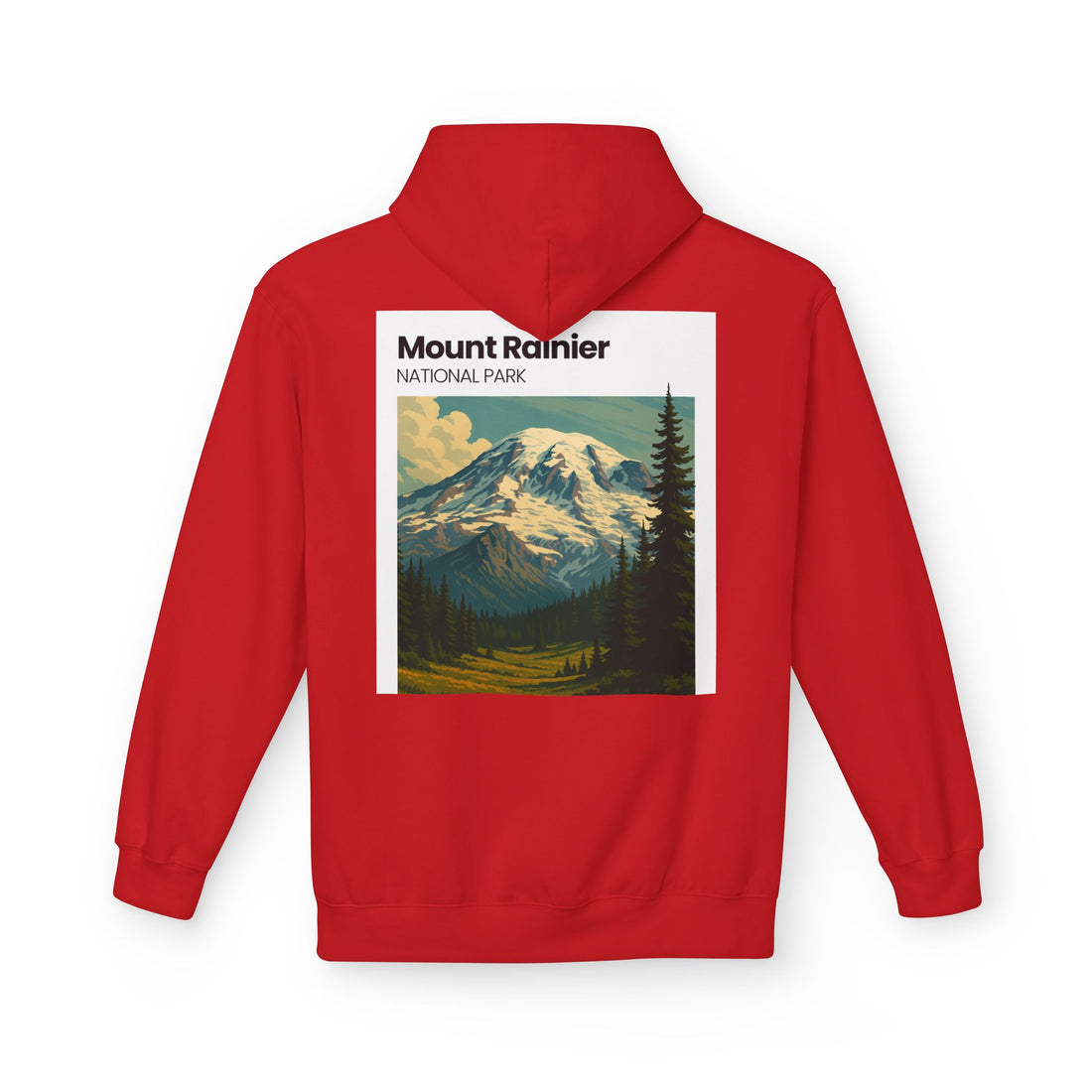 Mount Rainier National Park Hoodie | Vintage Landscape Mountain Design