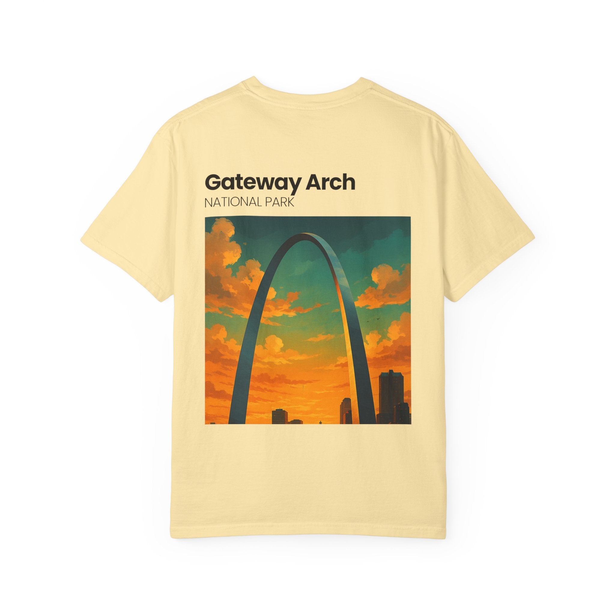 Gateway Arch National Park T-Shirt | St. Louis Skyline Sunset