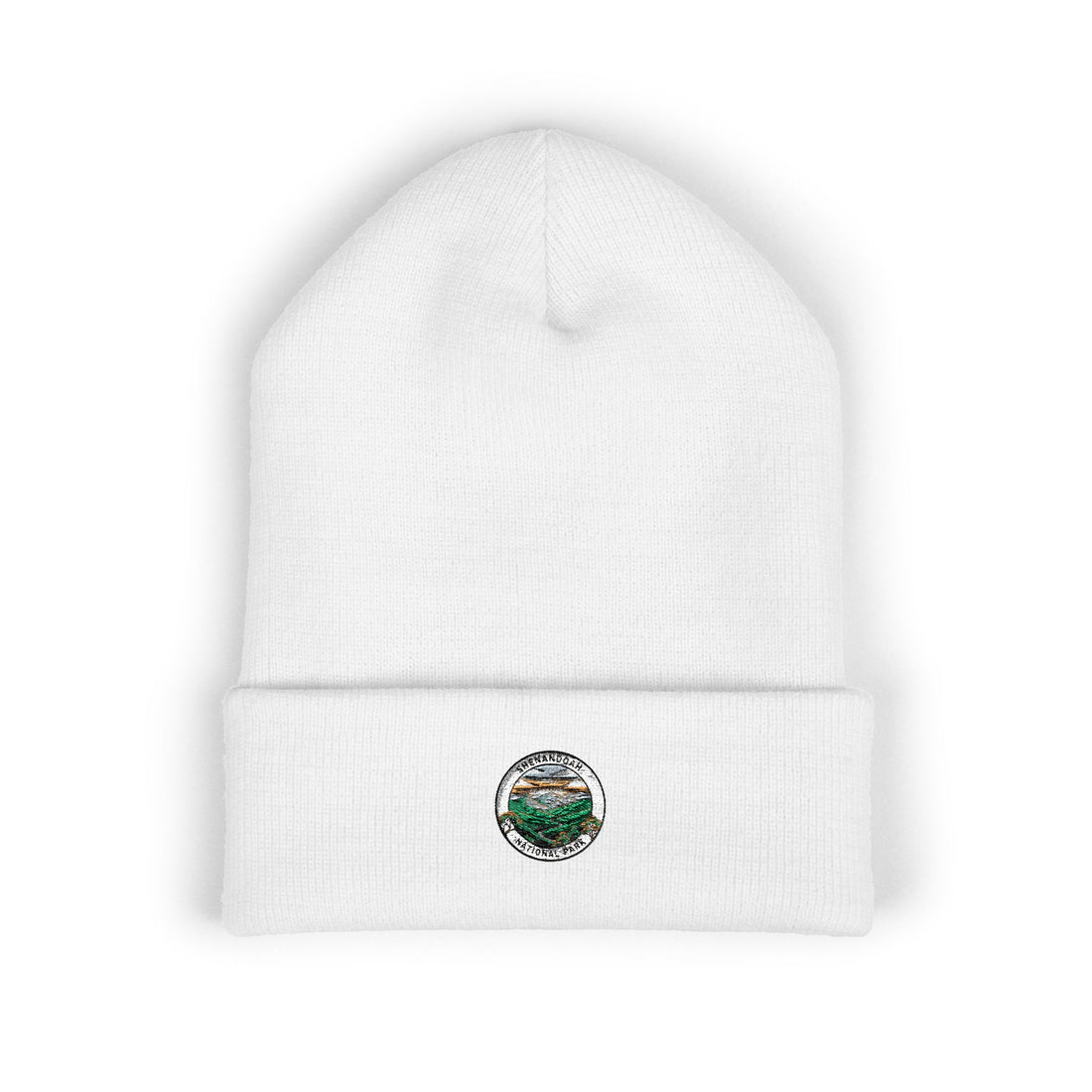 Shenandoah Mountain Lake Patch Beanie | Embroidered Cuffed Beanie