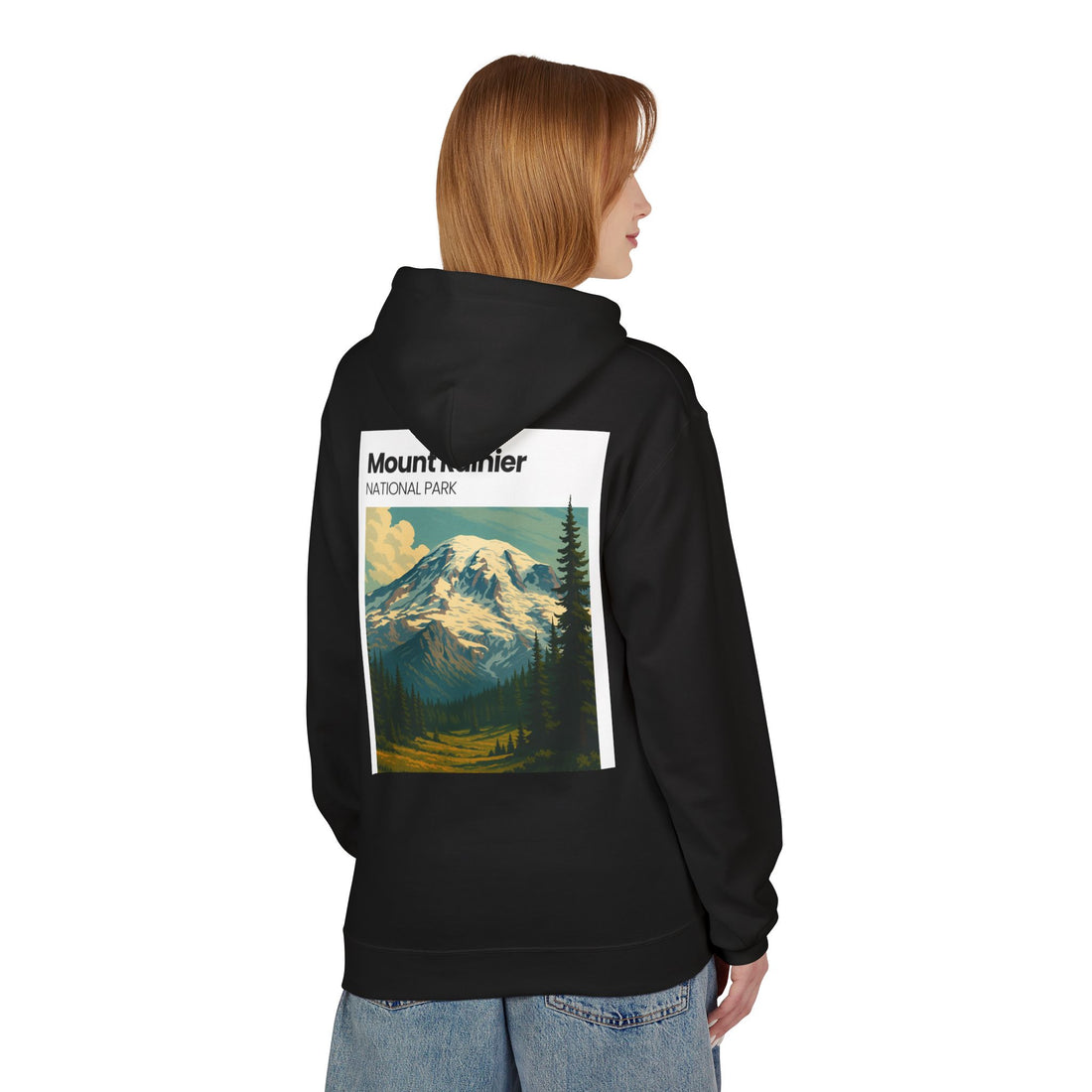 Mount Rainier National Park Hoodie | Vintage Landscape Mountain Design