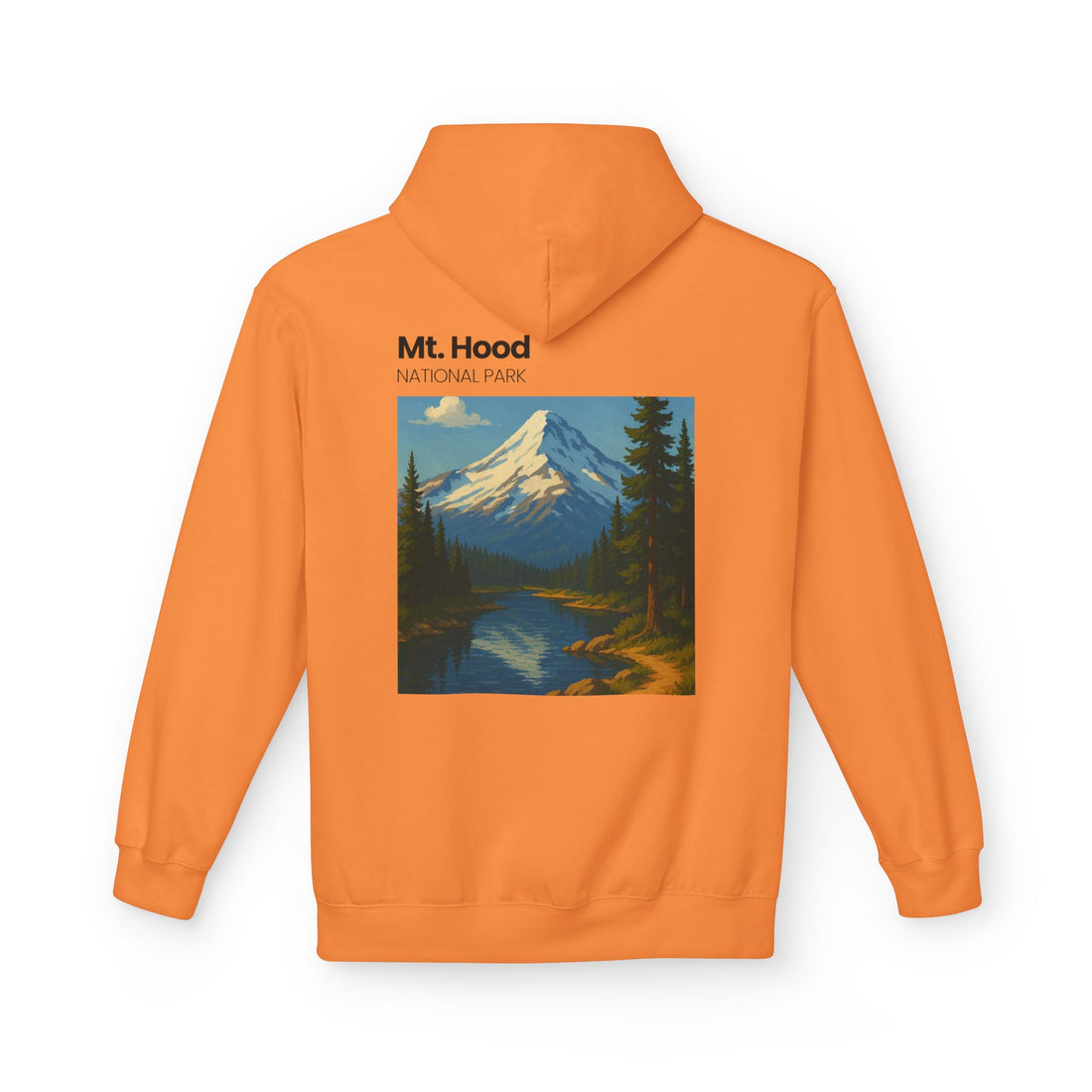 Mt. Hood National Park landscape Hoodie | Vintage mountain poster design