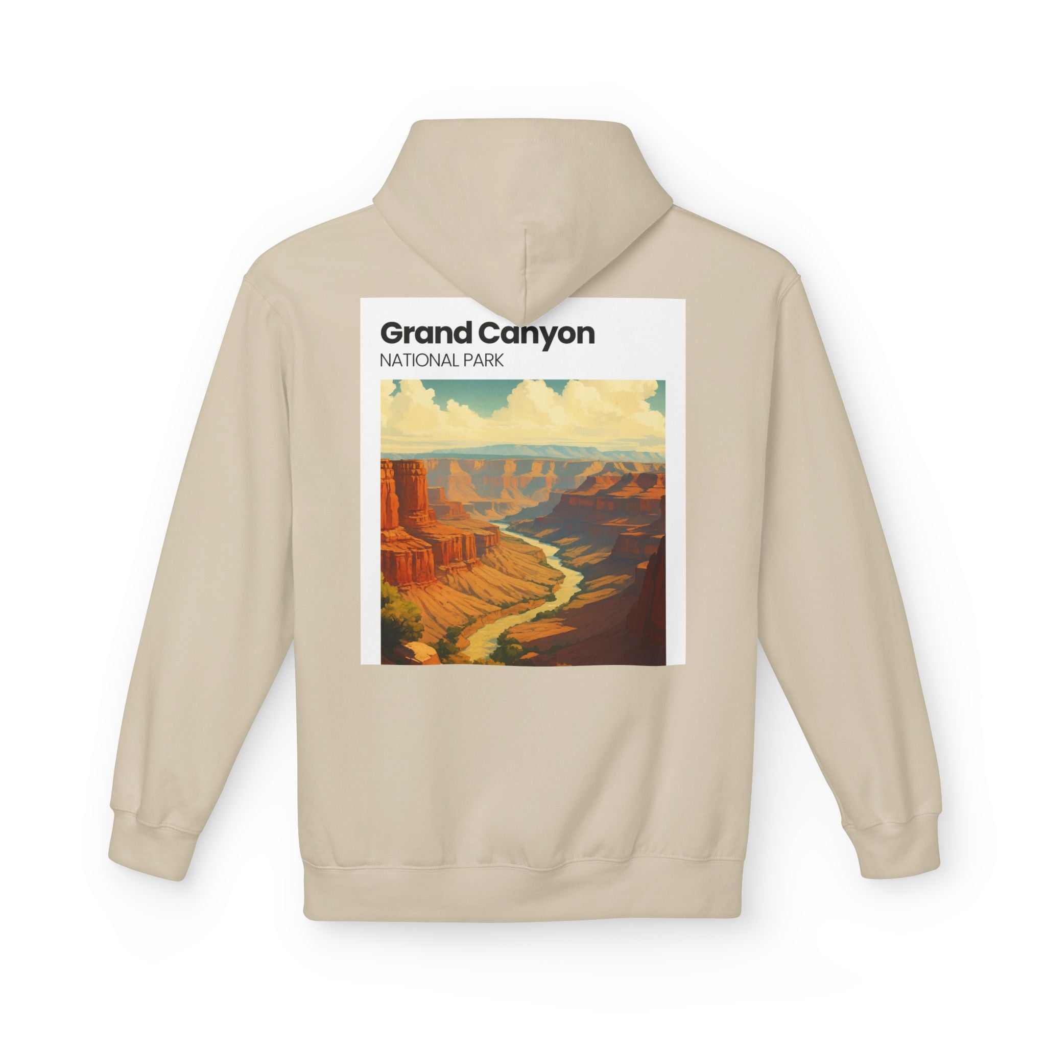 Grand Canyon Vintage Poster Hoodie | National Park Canyon Art