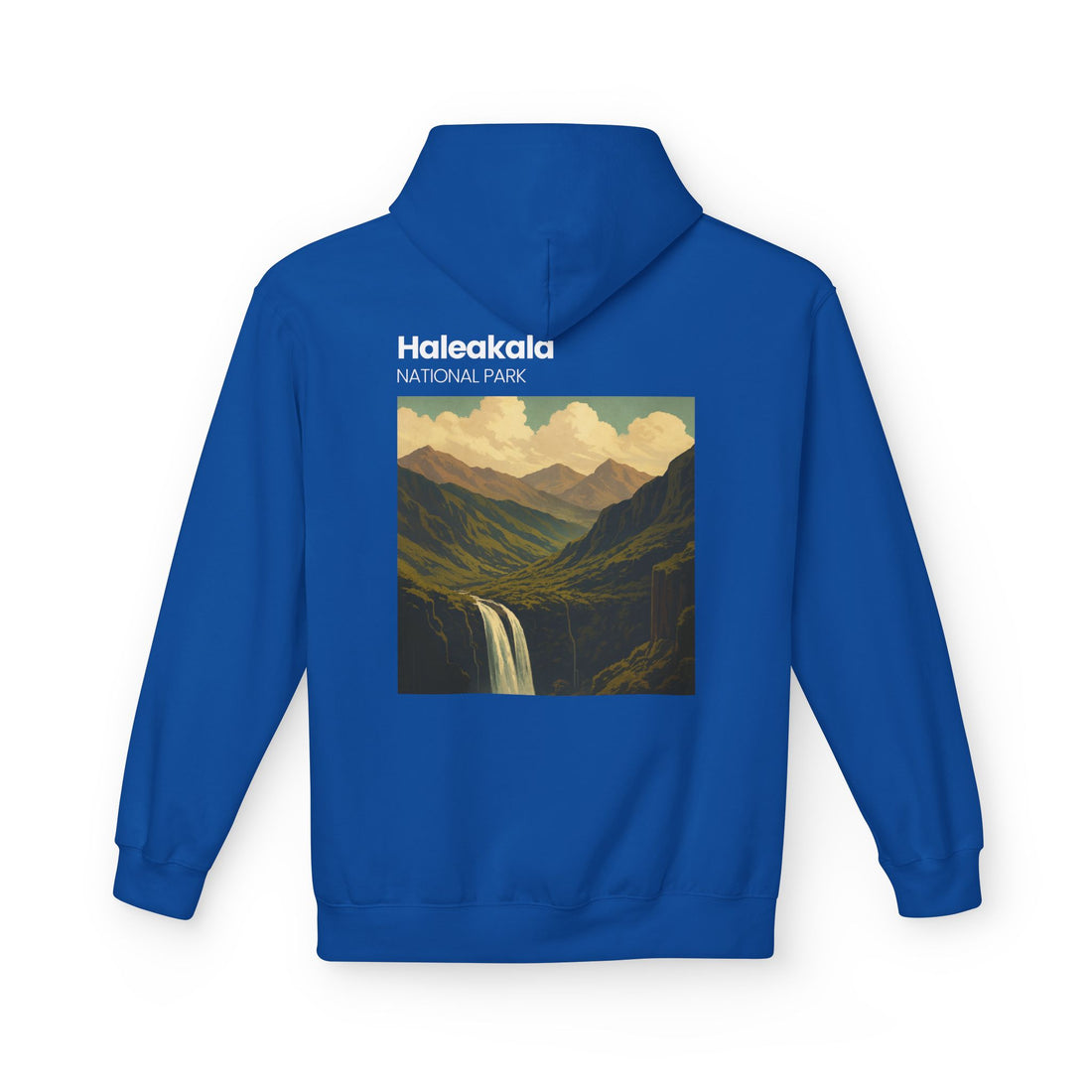 Haleakala National Park Landscape Hoodie | Vintage Mountain Waterfall