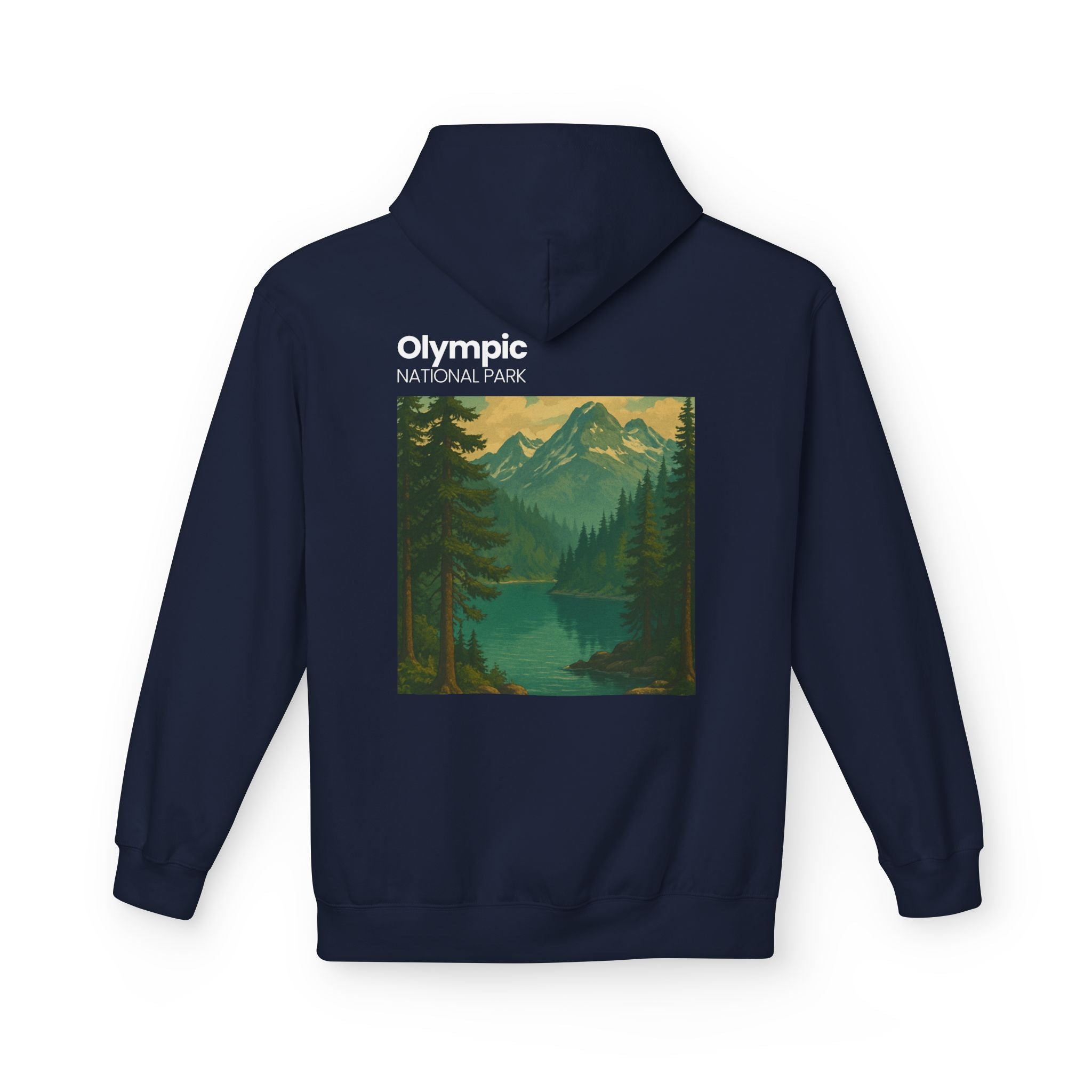 Olympic National Park landscape Hoodie | Mountain Lake Scenic Apparel