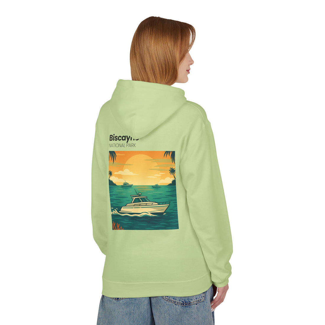 Biscayne National Park Boat Sunset Hoodie | Nautical Tropical Graphic