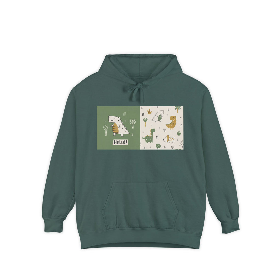 Whimsical Animal Design Hoodie - Cozy Unisex Garment-Dyed Apparel