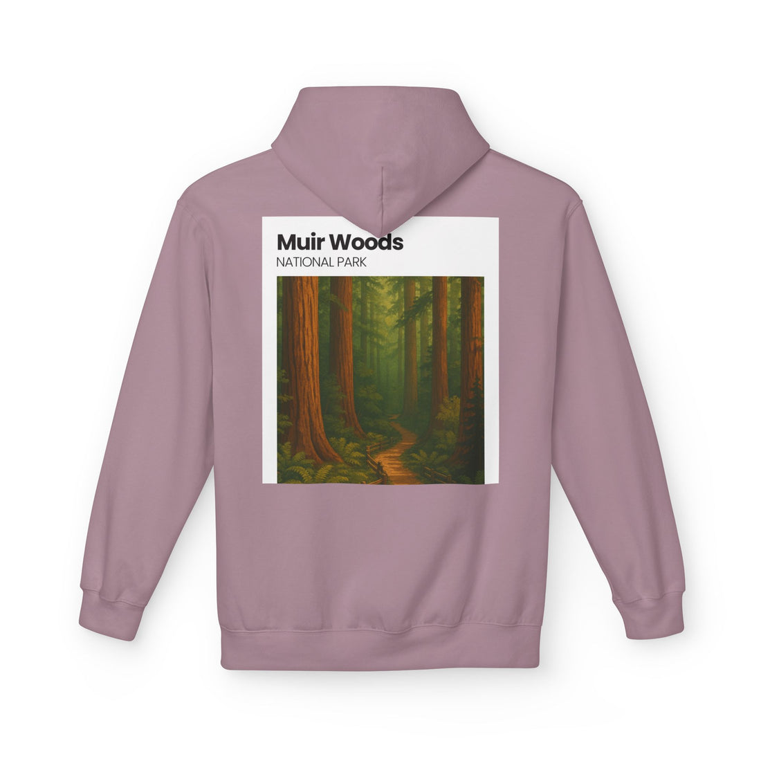 Muir Woods National Park Forest Path Hoodie | Vintage Nature Poster