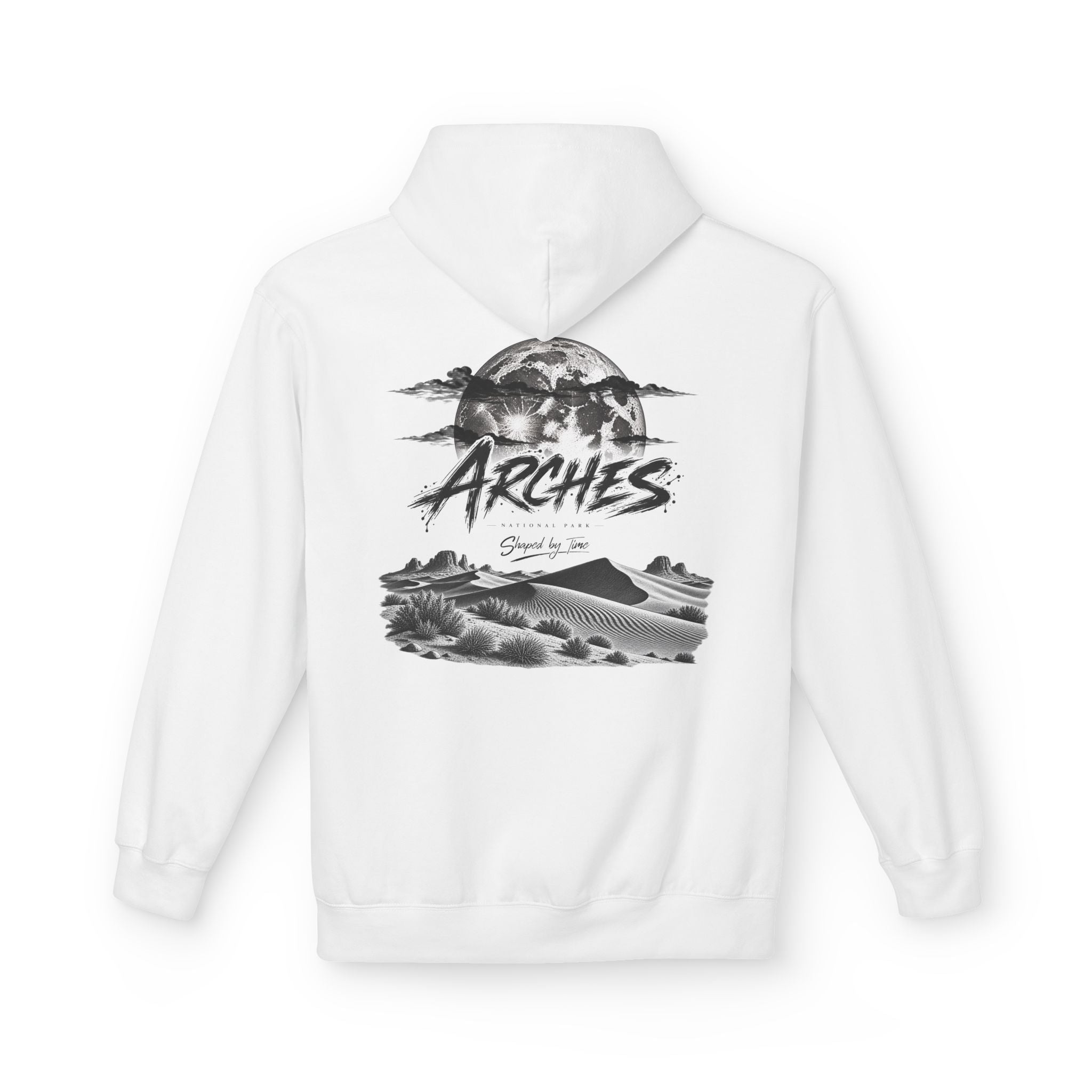 Arches National Park Desert Moon Graphic Hoodie
