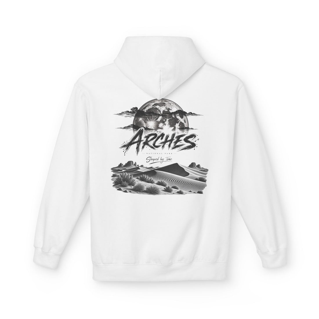 Arches National Park Desert Moon Graphic Hoodie