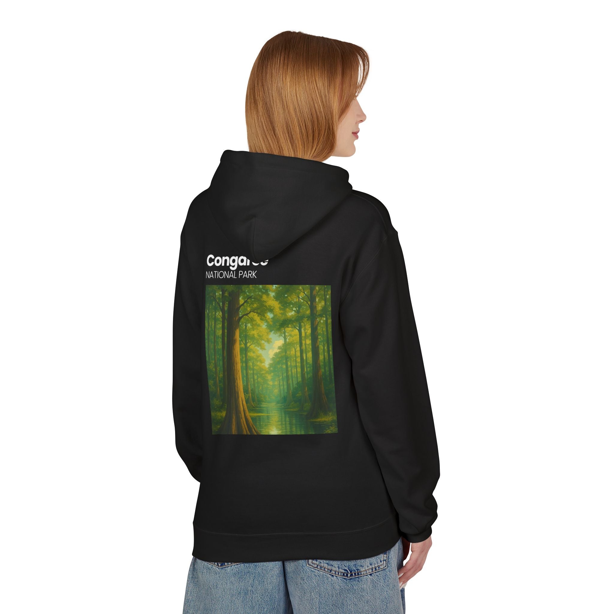 Congaree National Park Forest Scene Hoodie | Scenic Tree Landscape Pullover