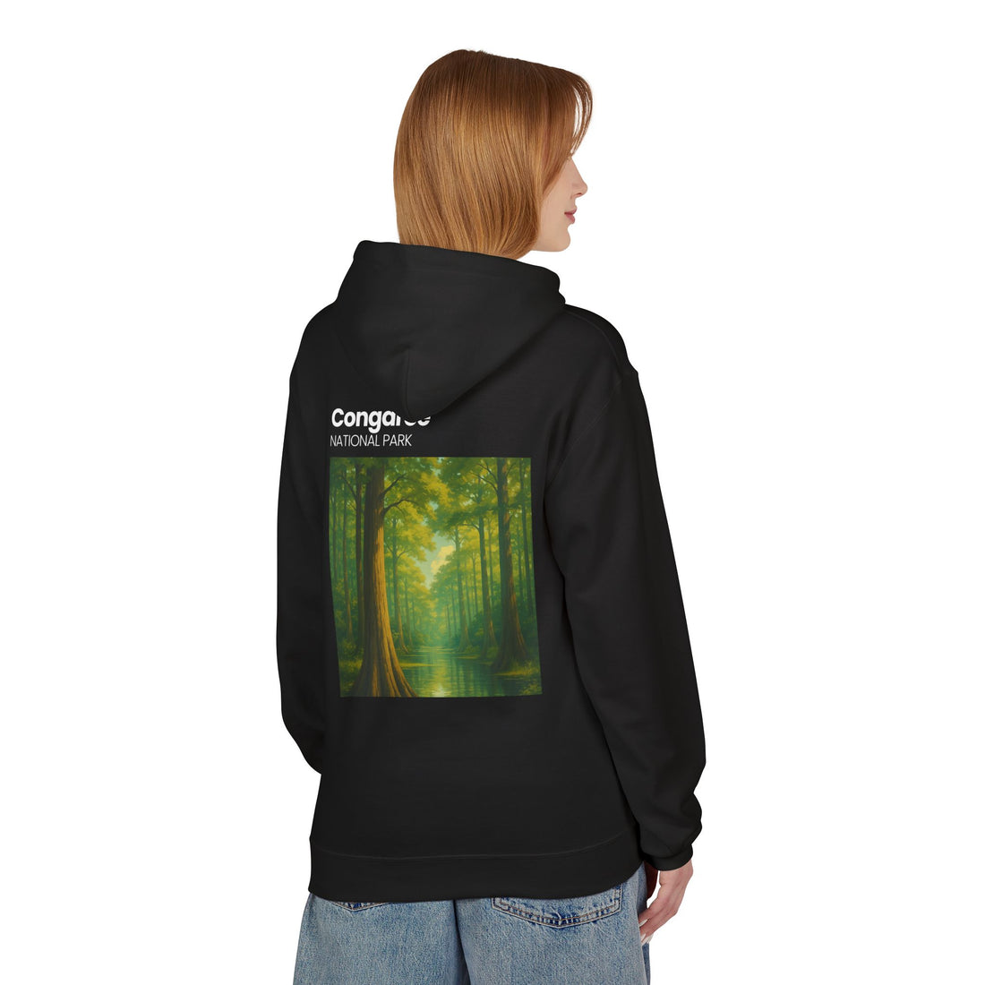 Congaree National Park Forest Scene Hoodie | Scenic Tree Landscape Pullover