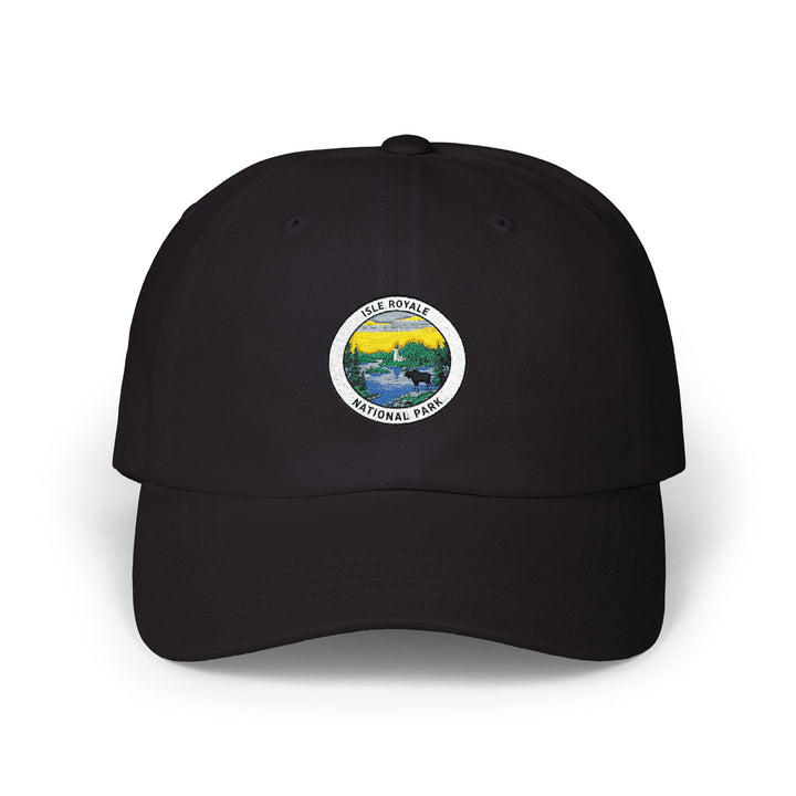 Yellow Mountain Lake Patch Cap | Dad Hat with Scenic Nature Logo