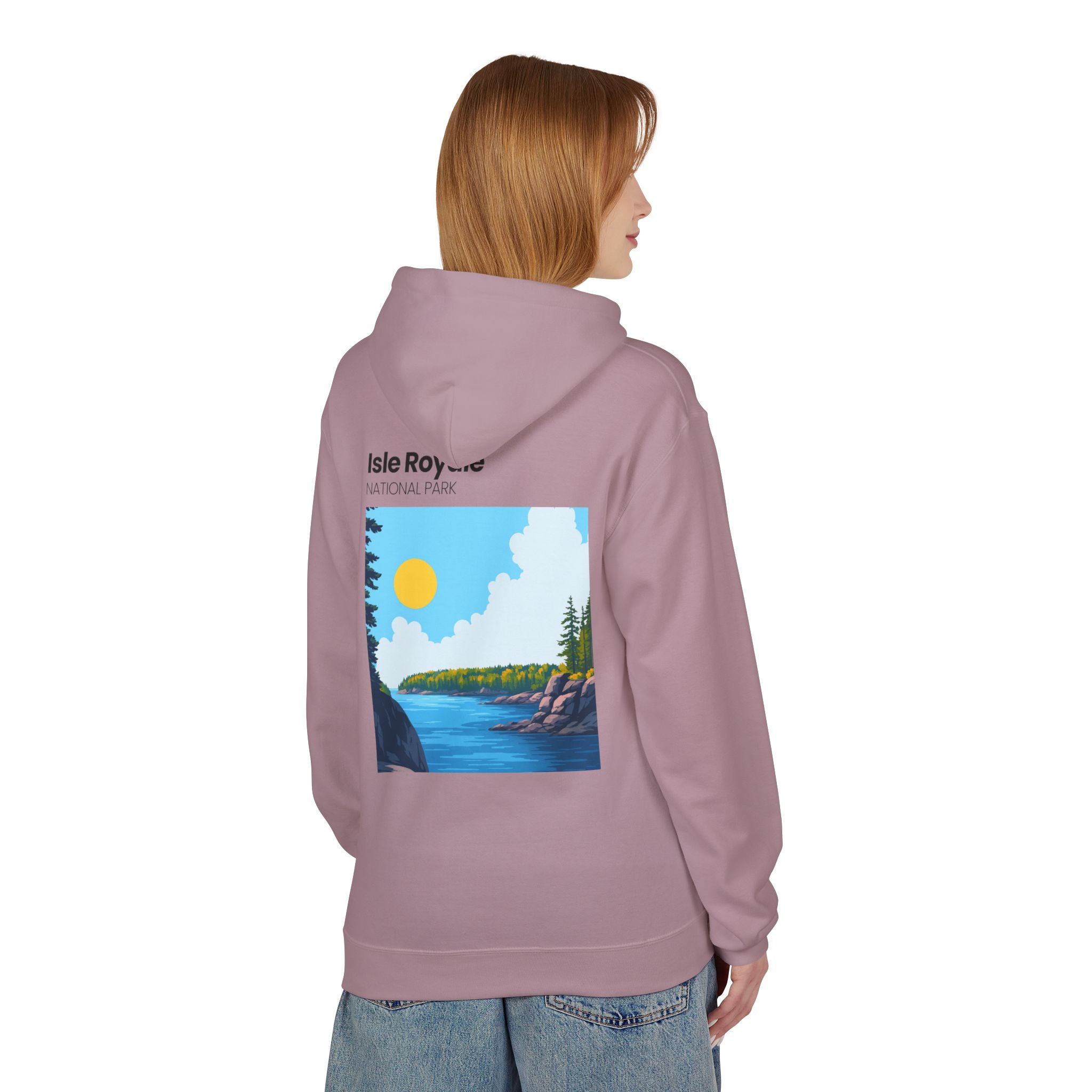 Mountain Sunset Badge Hoodie | Minimal Outdoor Patch Design