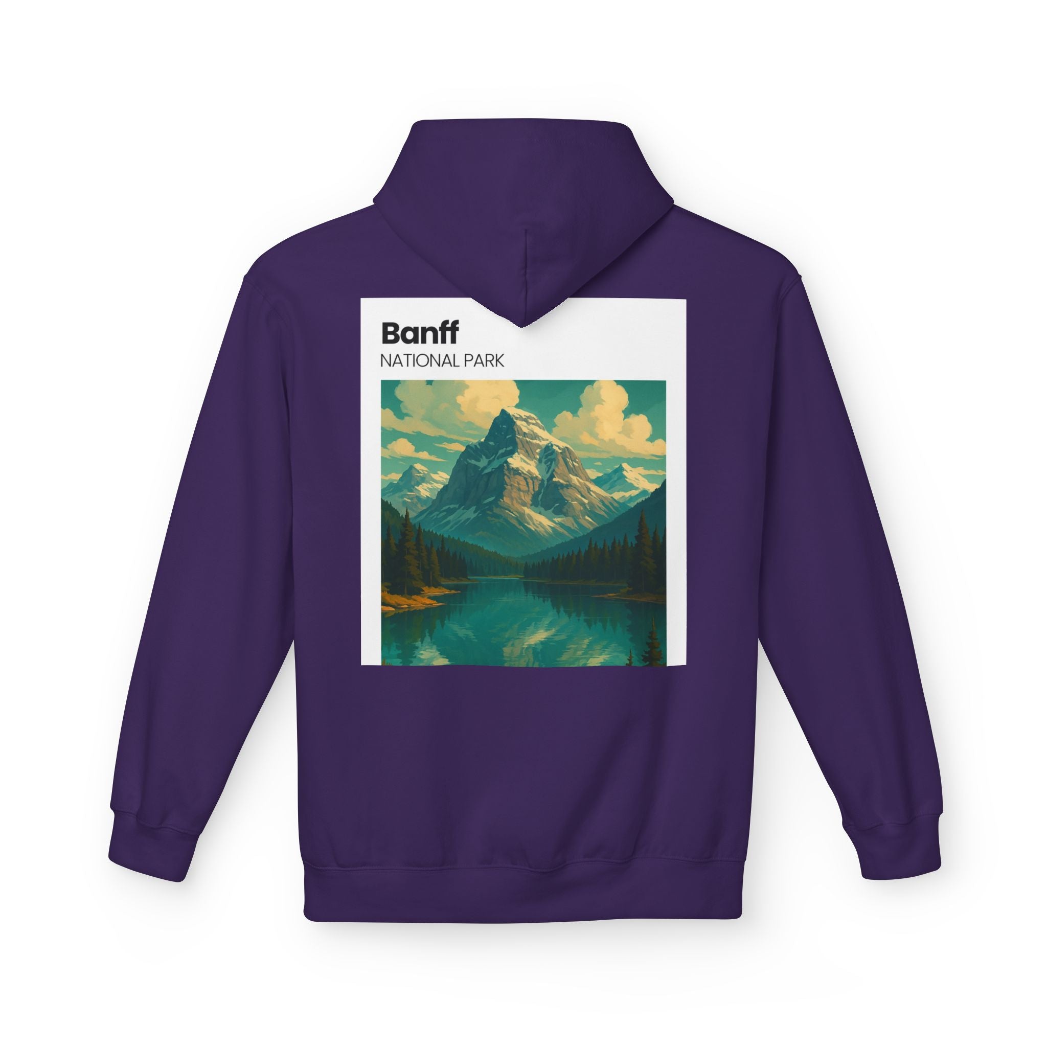 Banff National Park landscape Hoodie | Mountain Lake Vintage Poster