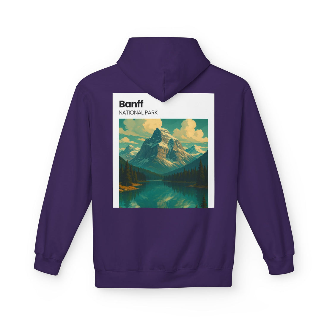 Banff National Park landscape Hoodie | Mountain Lake Vintage Poster