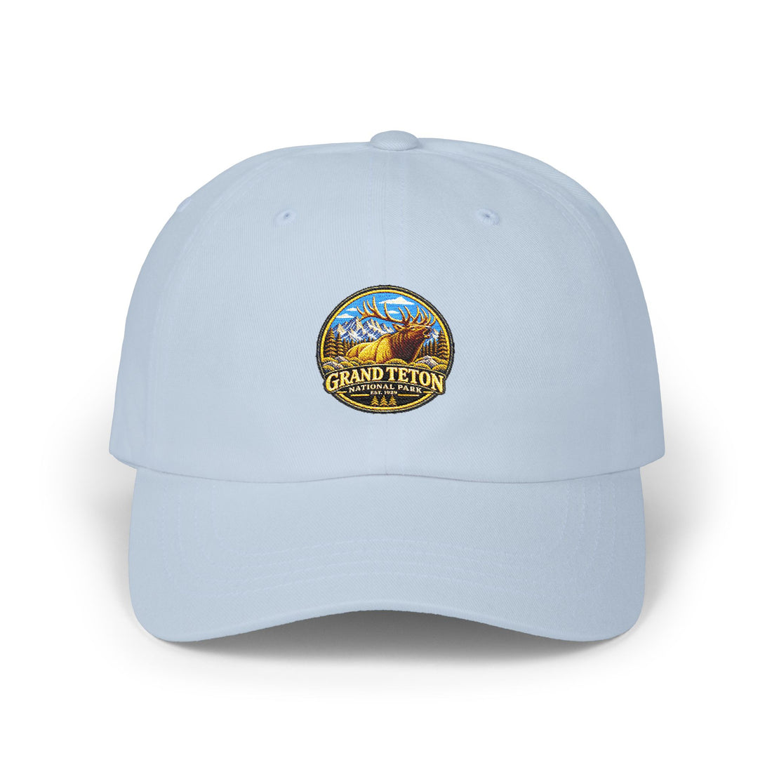 Grand Teton National Park Elk Round Logo Dad Cap