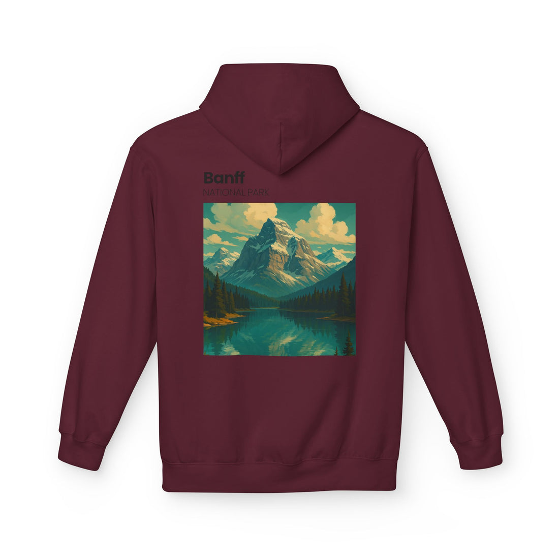 Banff National Park landscape Hoodie | Mountain Lake Vintage Poster