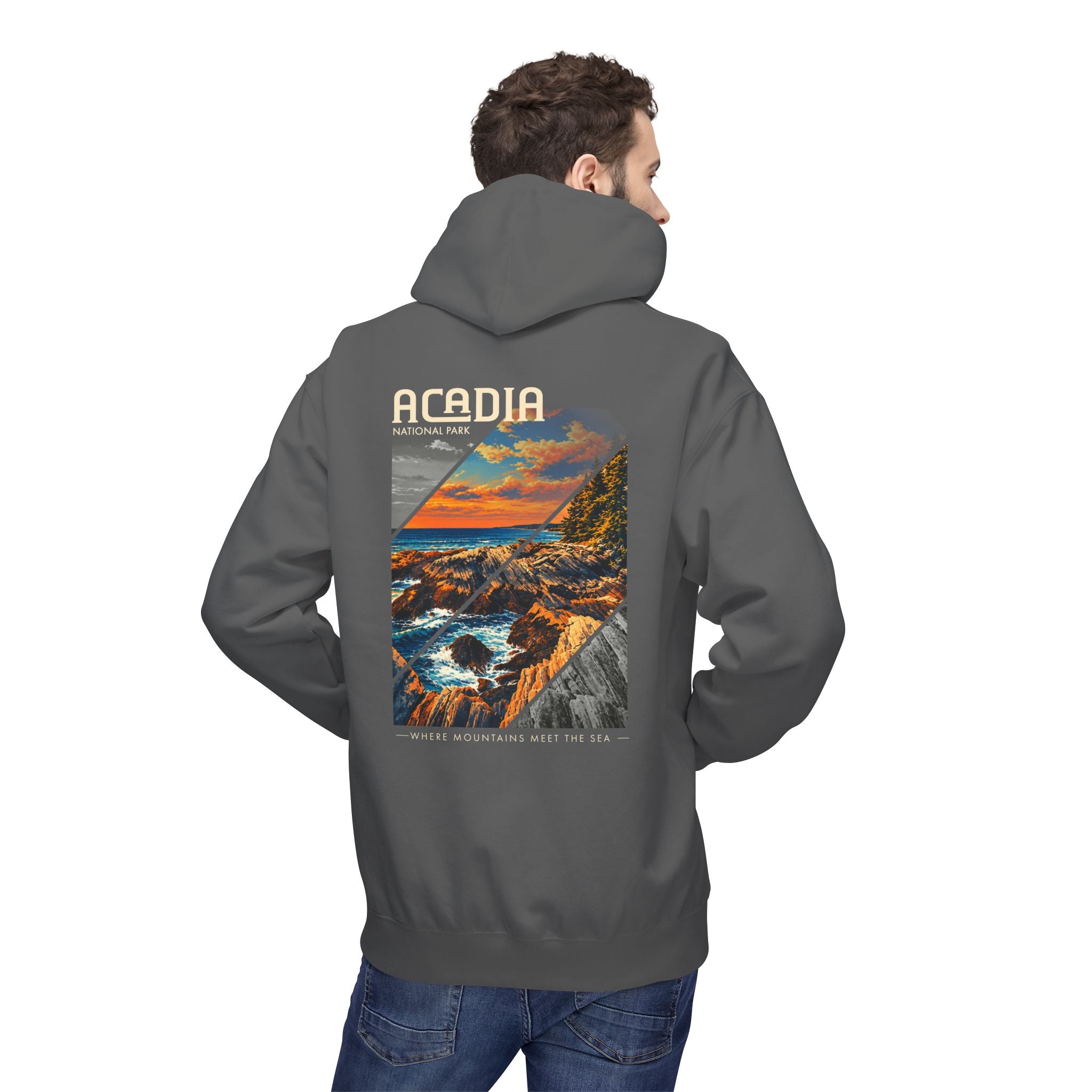 Acadia National Park Rocky Coast Graphic hoodie