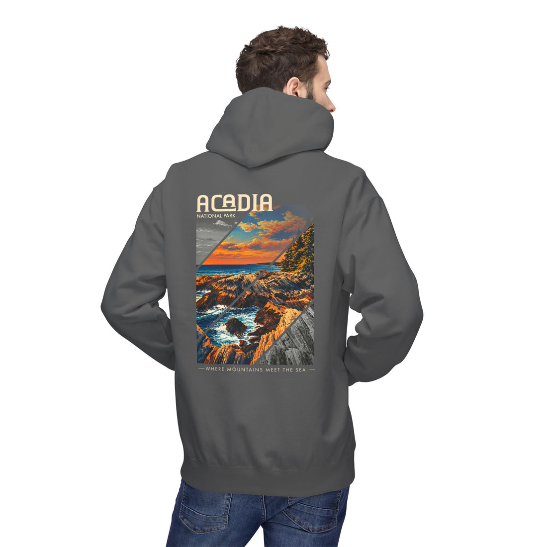 Acadia National Park Rocky Coast Graphic hoodie
