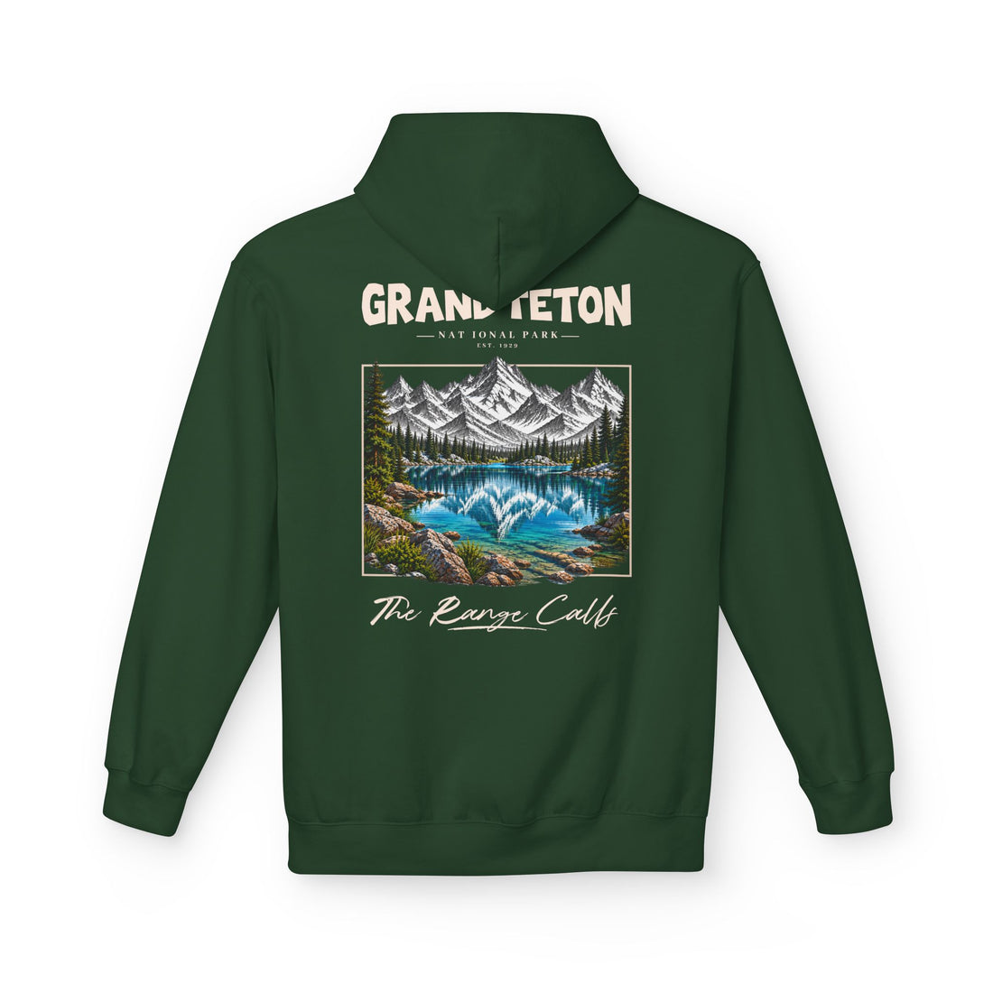 Grand Teton National Park Lake Reflection Graphic Hoodie