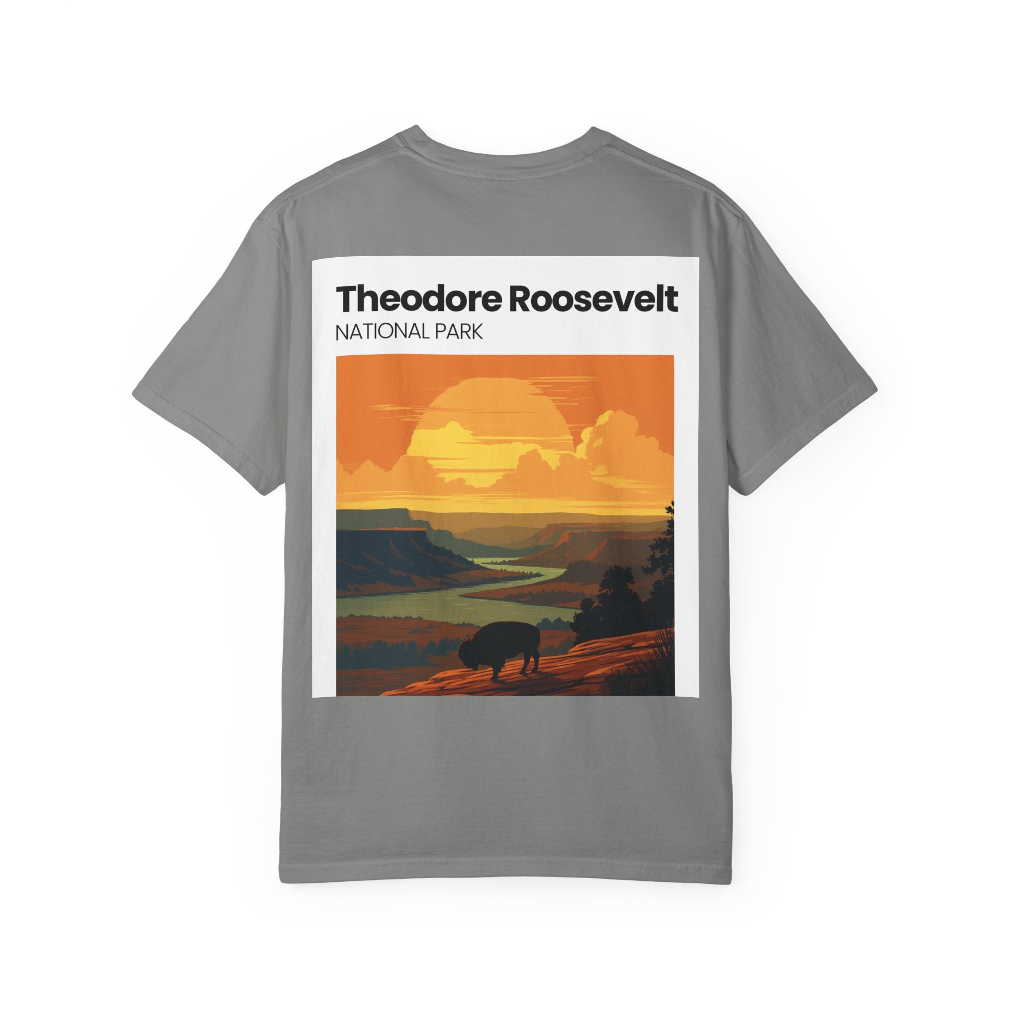 Theodore Roosevelt National Park Sunset T-shirt | Buffalo Landscape Tee