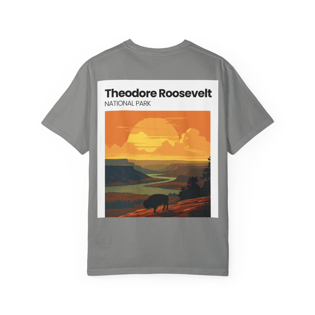 Theodore Roosevelt National Park Sunset T-shirt | Buffalo Landscape Tee