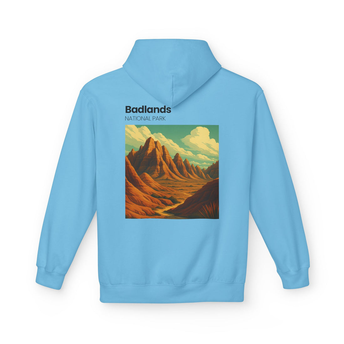 Badlands National Park landscape hoodie | vintage desert mountain art