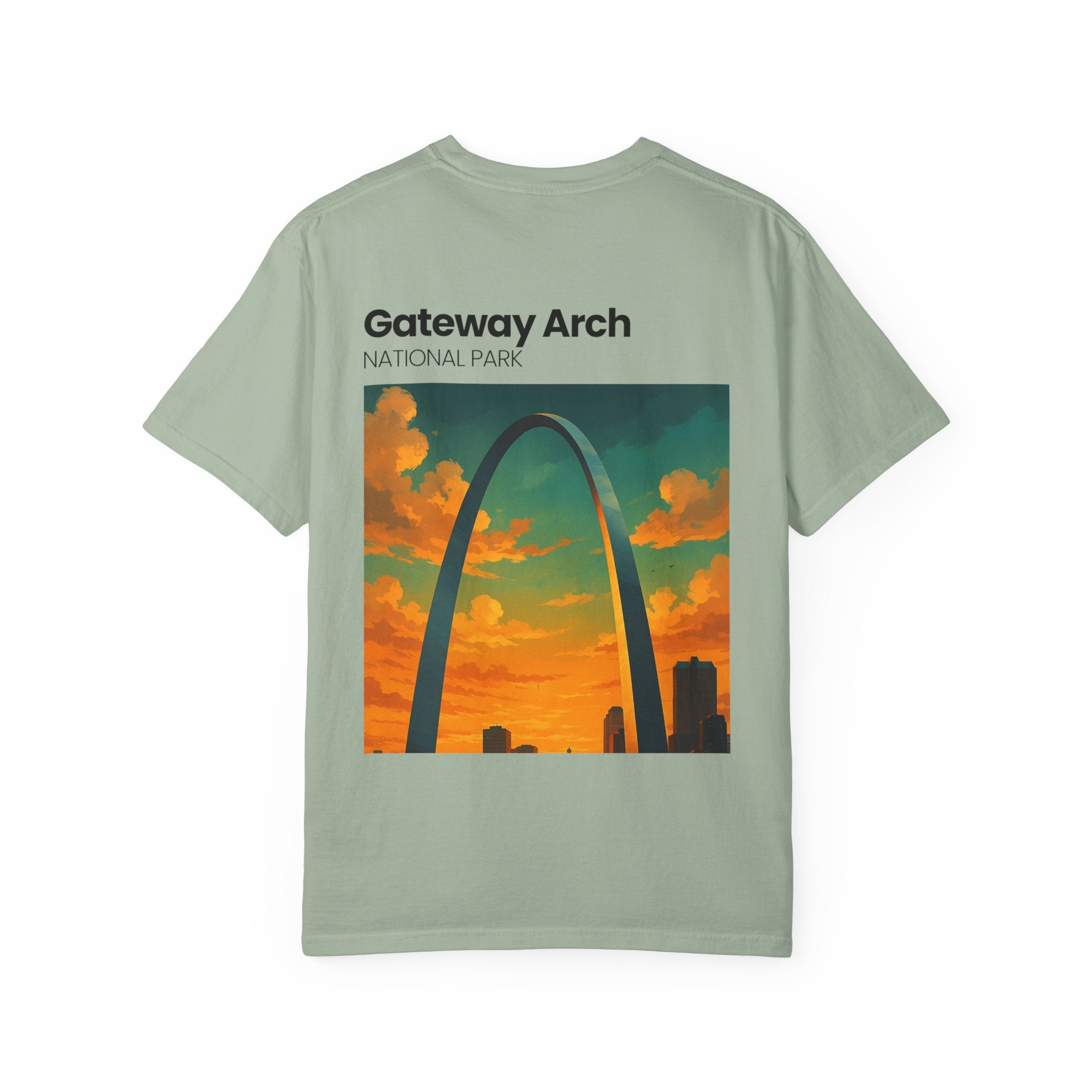Gateway Arch National Park T-Shirt | St. Louis Skyline Sunset