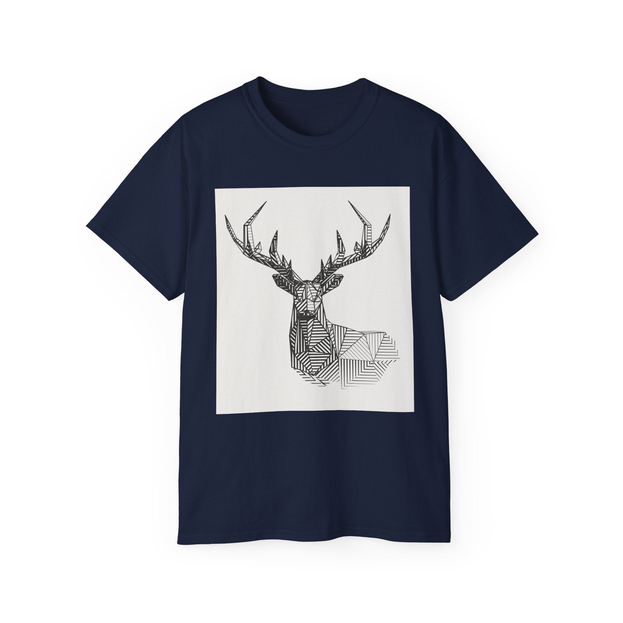 Geometric Deer Graphic Tee - Unisex Ultra Cotton T-Shirt