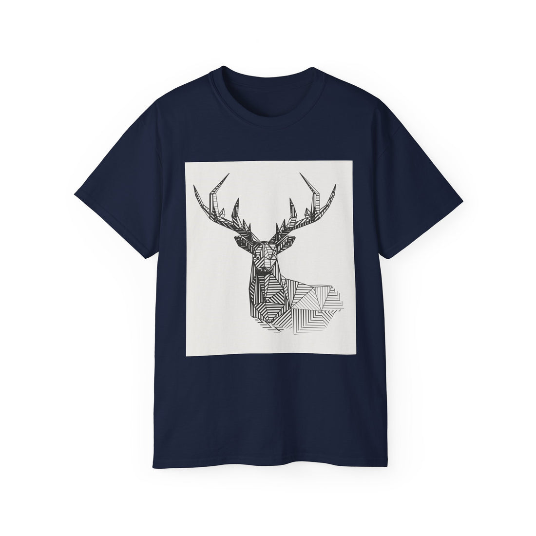 Geometric Deer Graphic Tee - Unisex Ultra Cotton T-Shirt