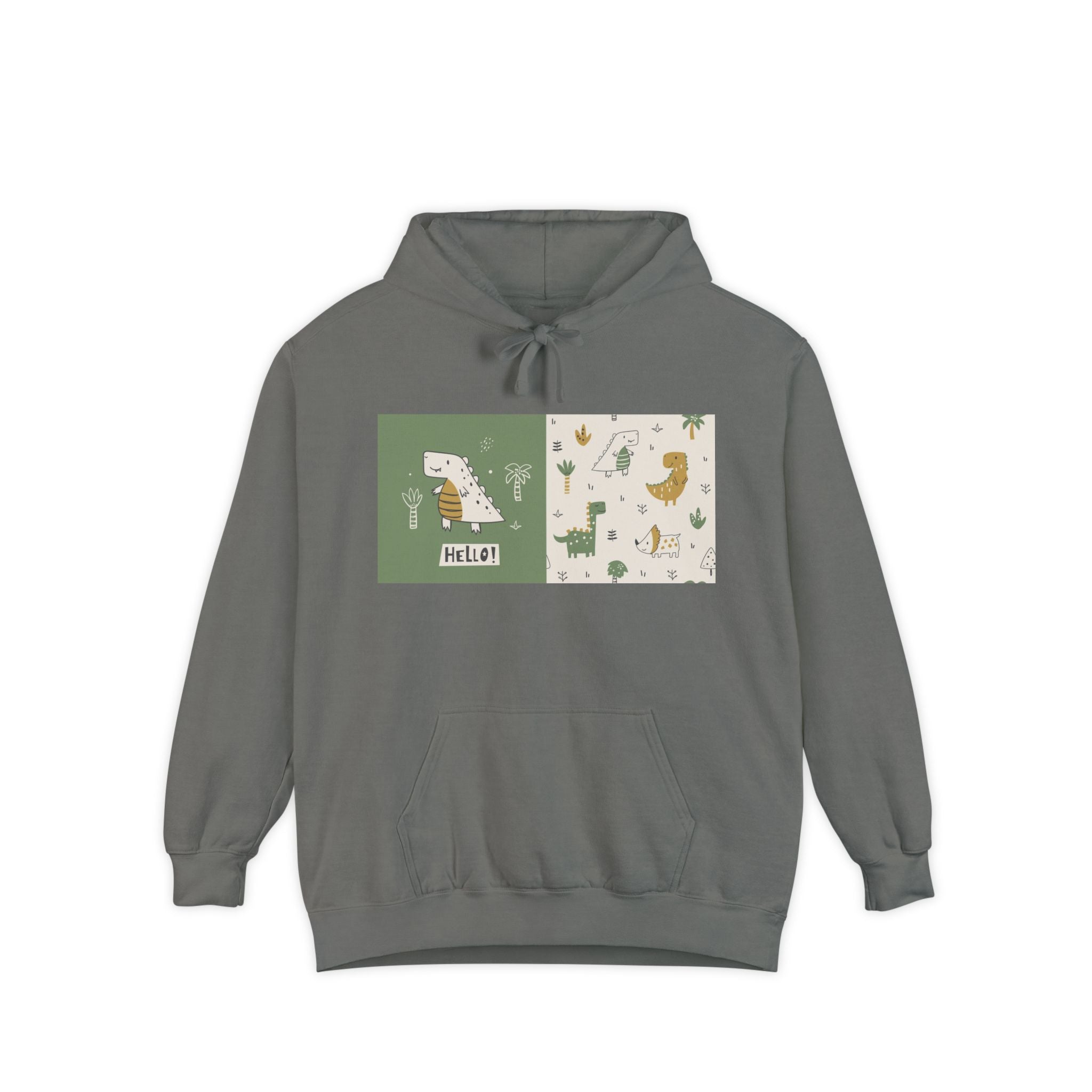 Whimsical Animal Design Hoodie - Cozy Unisex Garment-Dyed Apparel