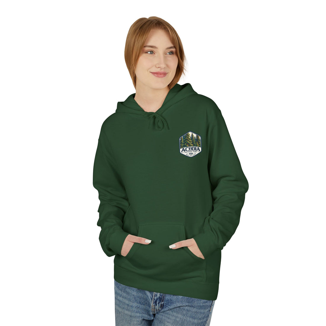 Acadia National Park Pine Trees Graphic hoodie