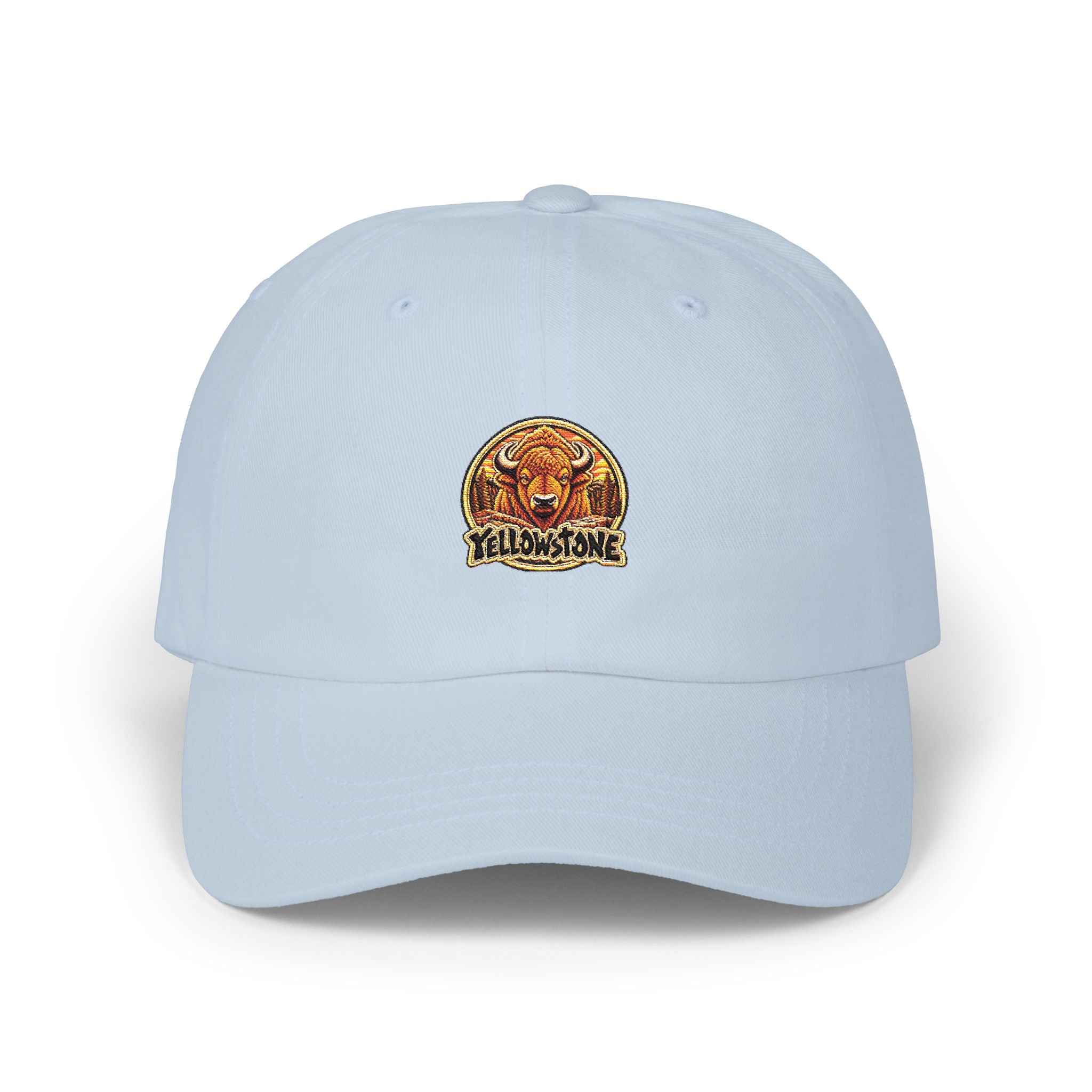 Yellowstone National Park Bison Round Logo Dad Hat