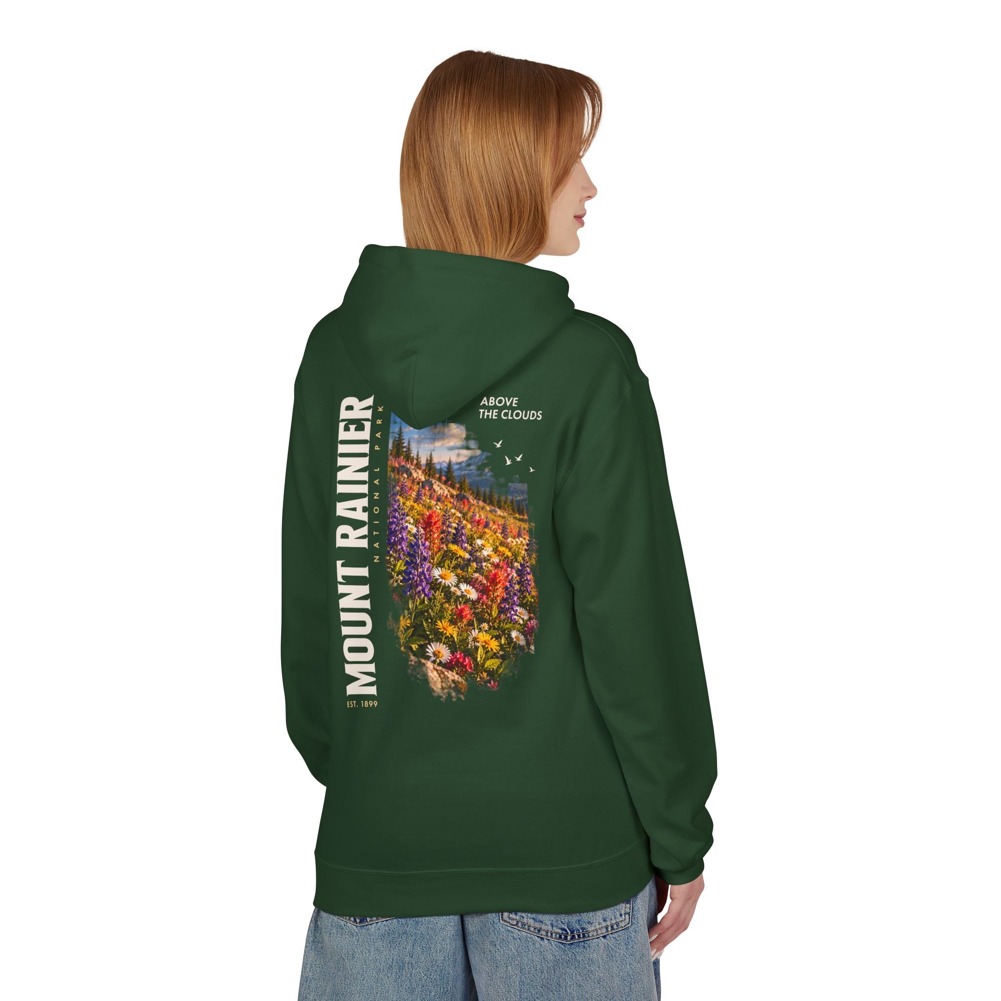 Mount Rainier National Park – Wildflower Meadow Graphic Hoodie