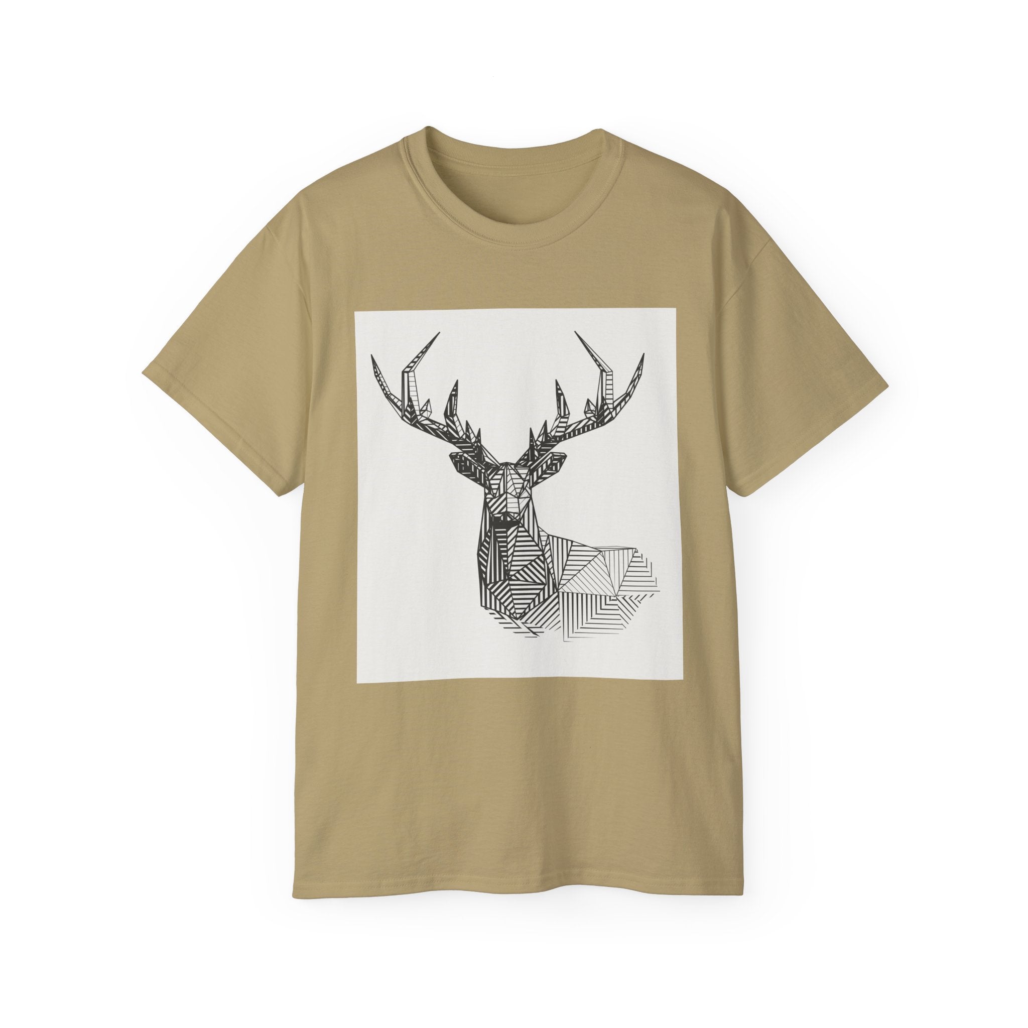 Geometric Deer Graphic Tee - Unisex Ultra Cotton T-Shirt