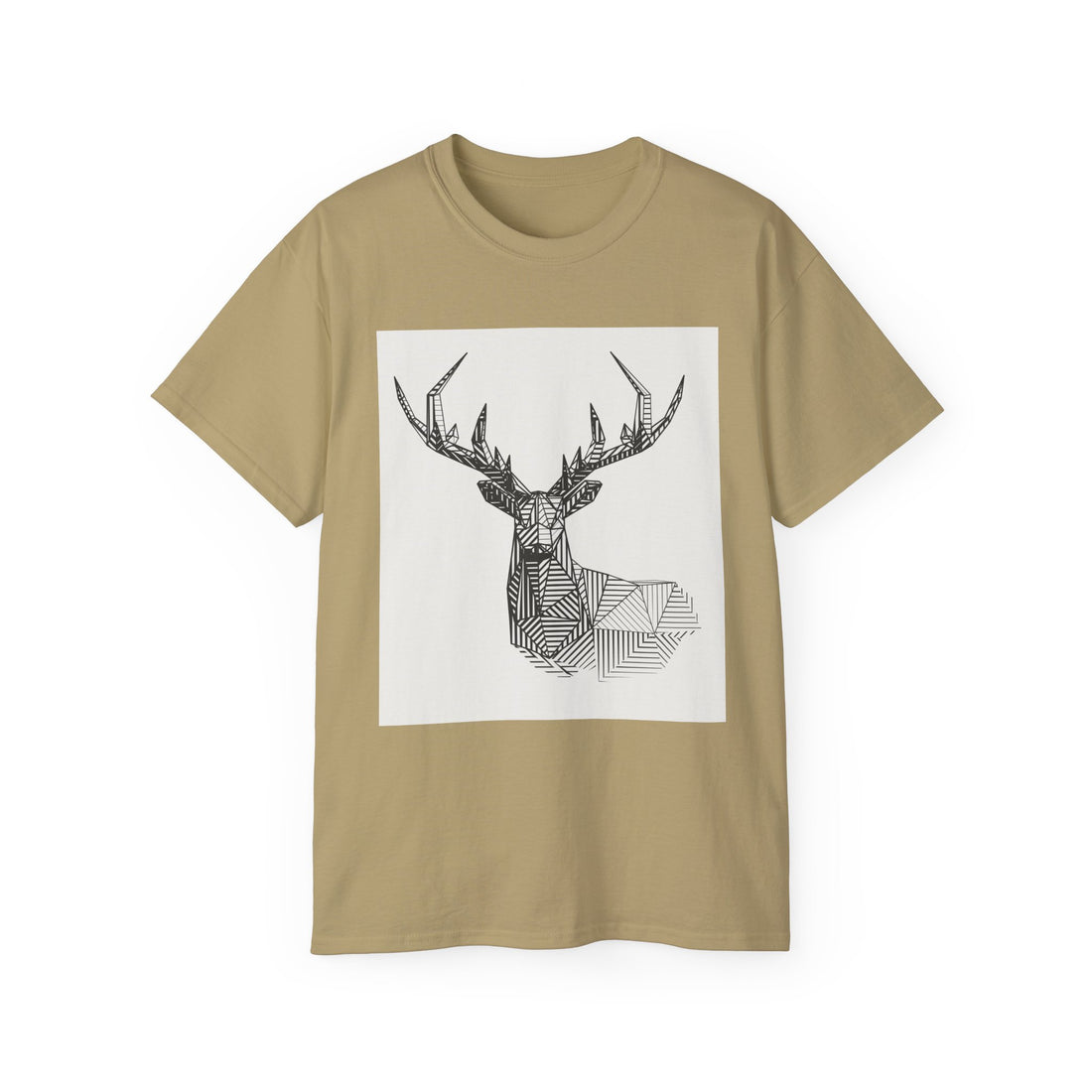 Geometric Deer Graphic Tee - Unisex Ultra Cotton T-Shirt