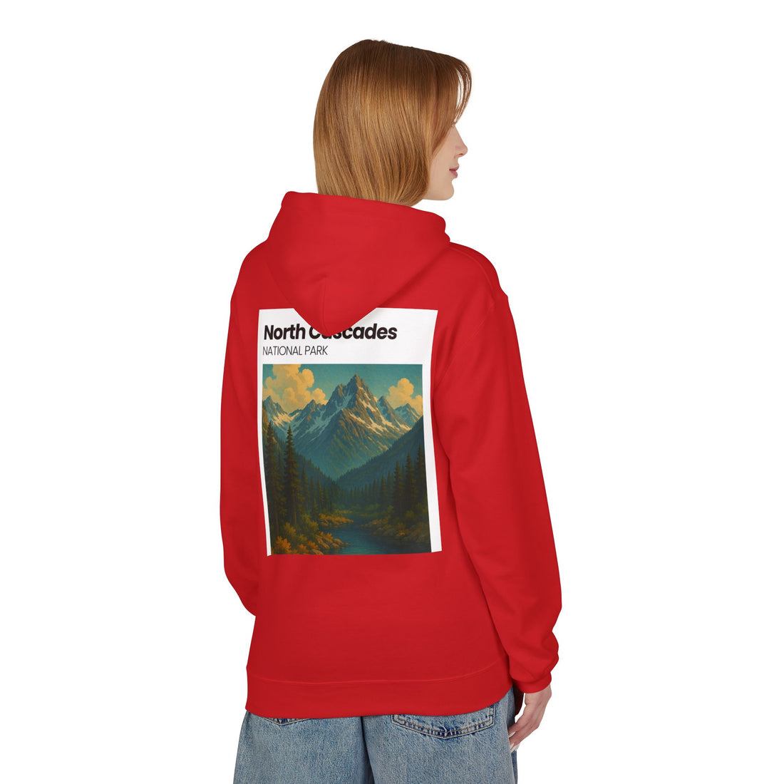 North Cascades National Park mountain art Hoodie | vintage landscape pullover