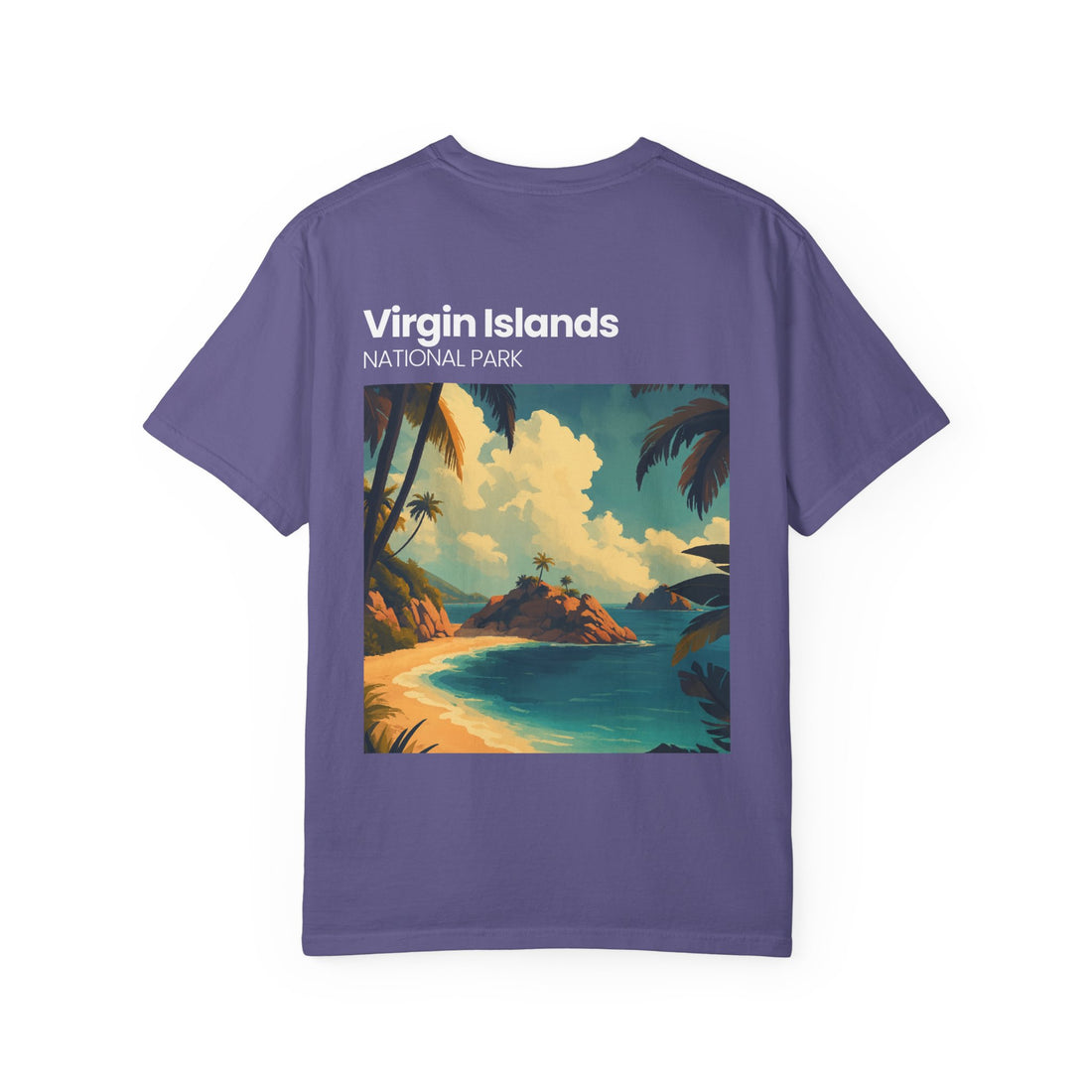 Virgin Islands National Park beach scene T-shirt | Tropical island vintage print