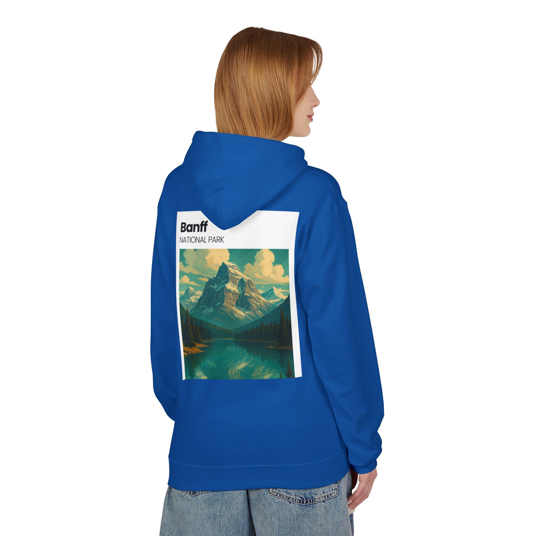 Banff National Park landscape Hoodie | Mountain Lake Vintage Poster