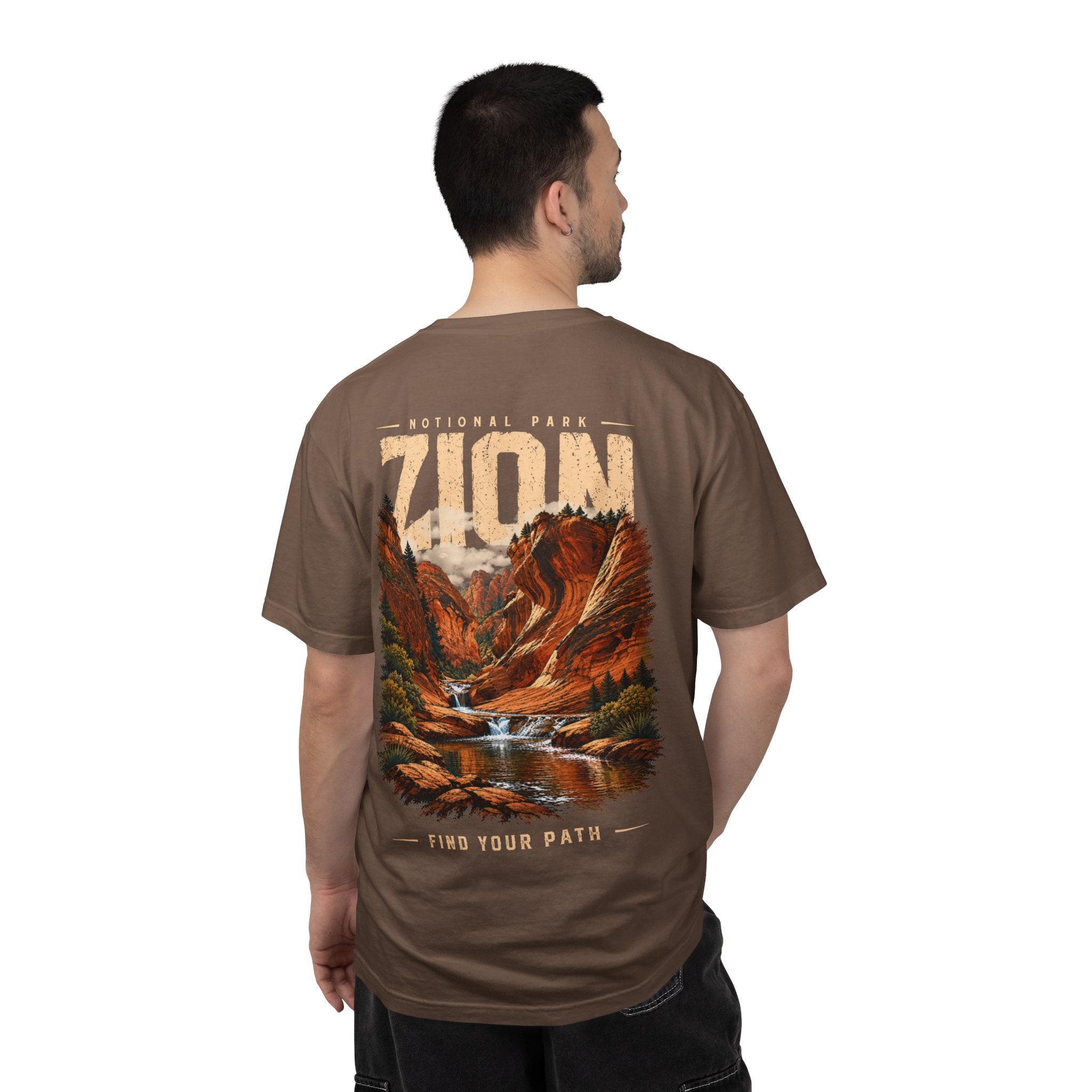 Red Cliffs Zion National Park Vintage Graphic T-Shirt