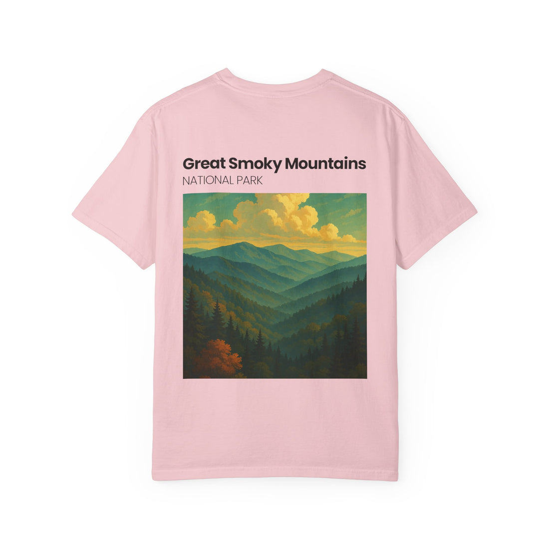Great Smoky Mountains landscape T-shirt | National Park vintage poster