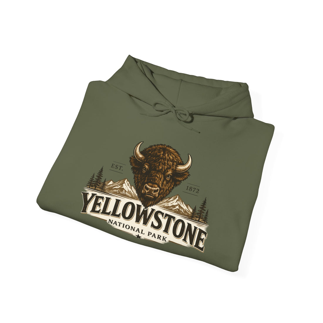 Yellowstone Bison Hoodie – Where the Wild Still Roams
