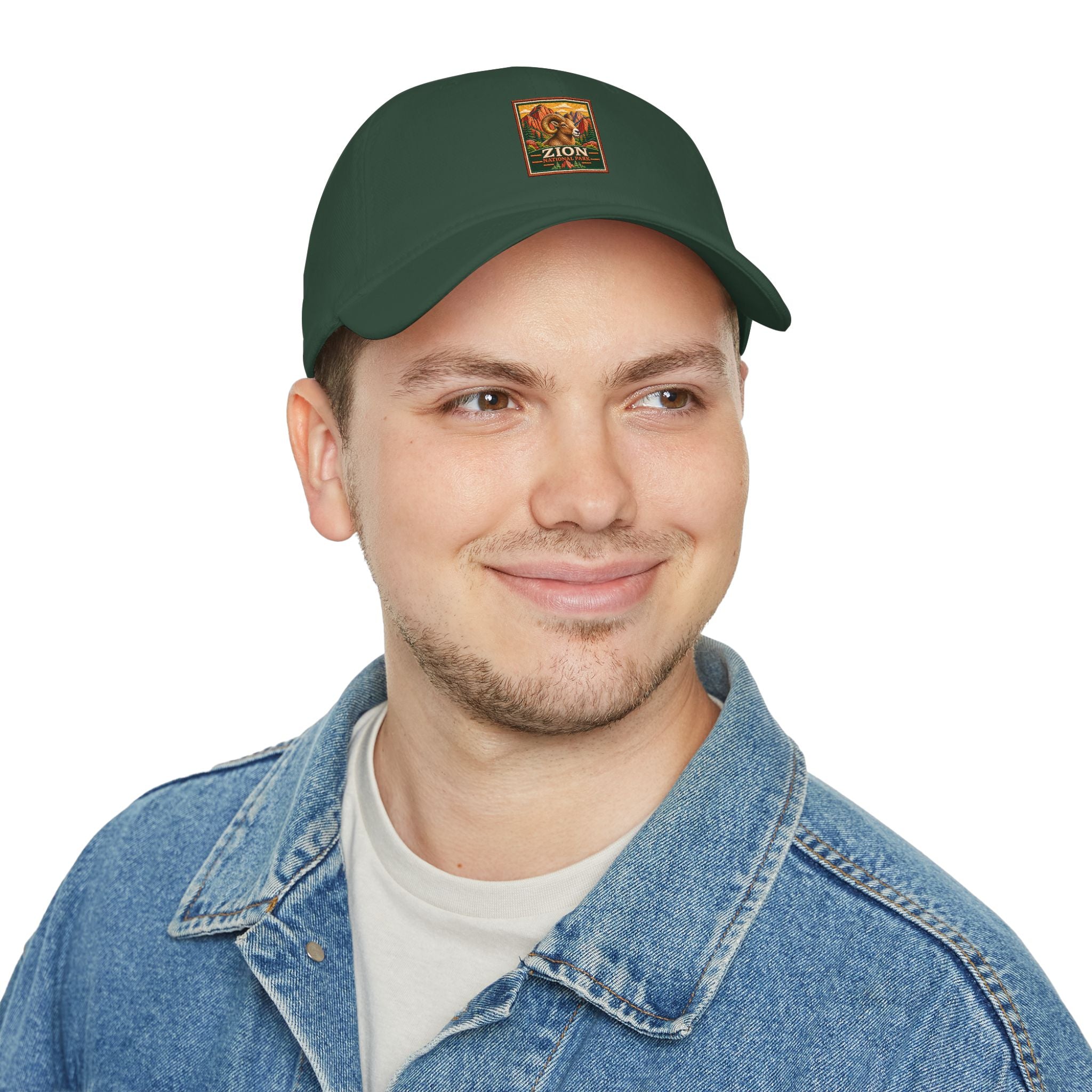 Bighorn Sheep Zion National Park Vintage Graphic Cap square logo