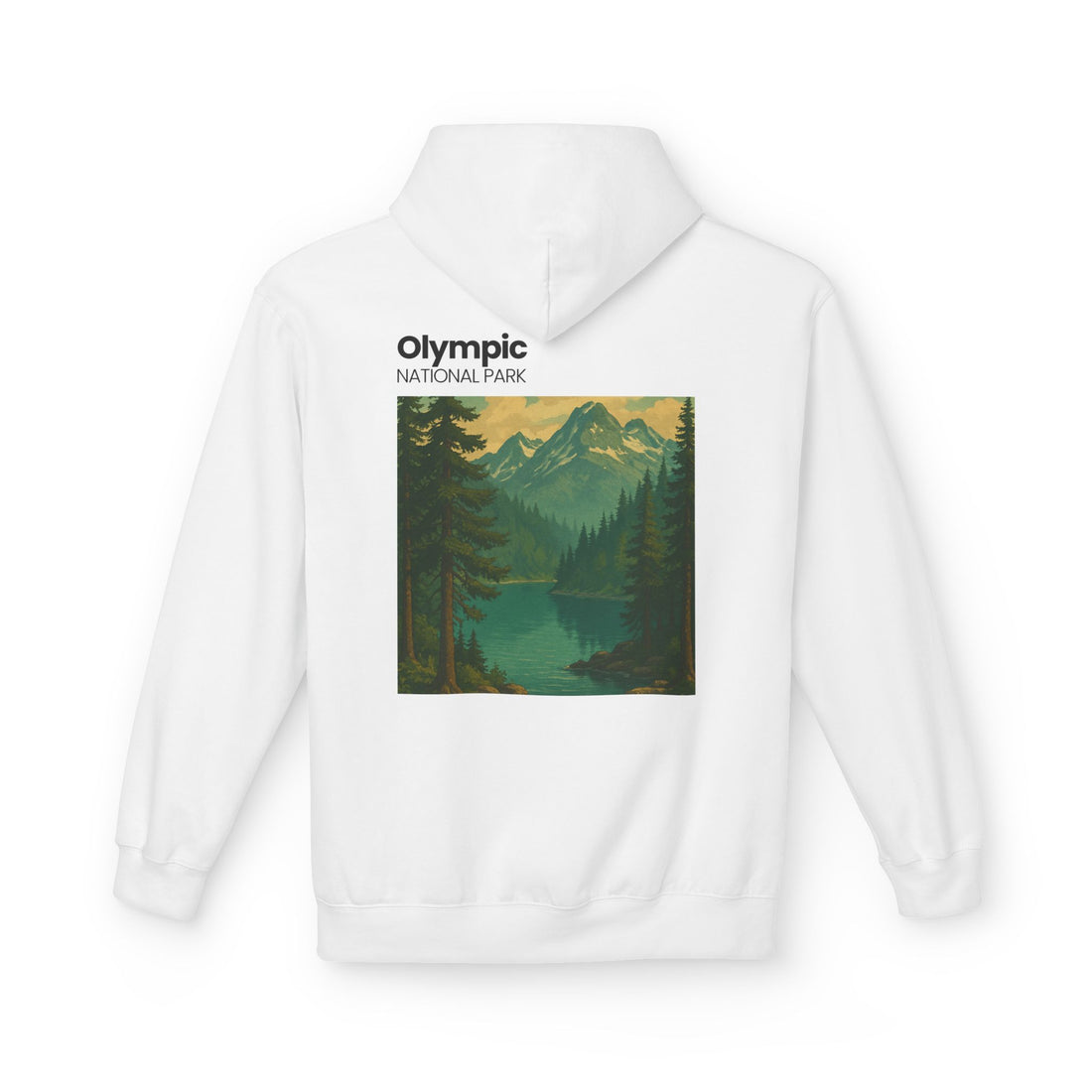 Olympic National Park landscape Hoodie | Mountain Lake Scenic Apparel